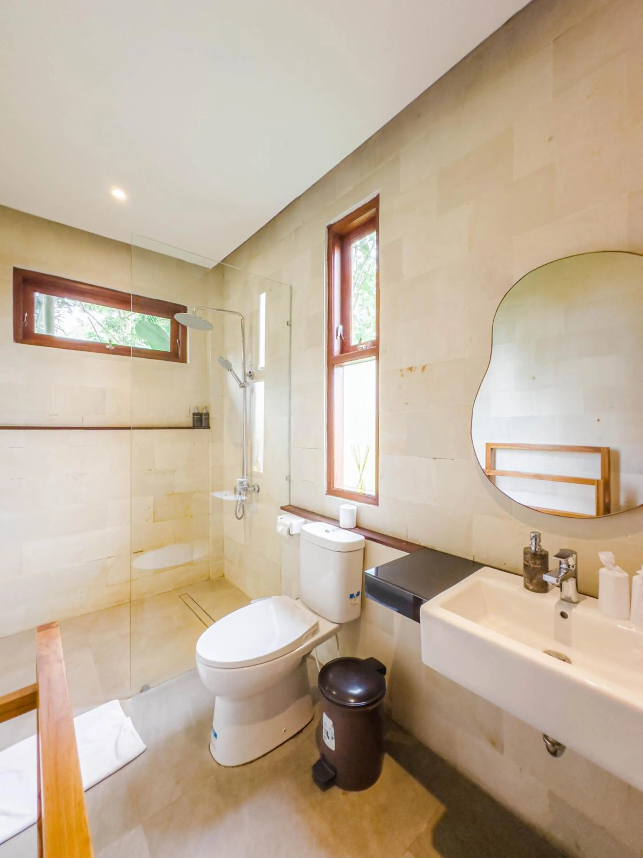 Bathroom in Ubud Shanti Rice Field House By Supala