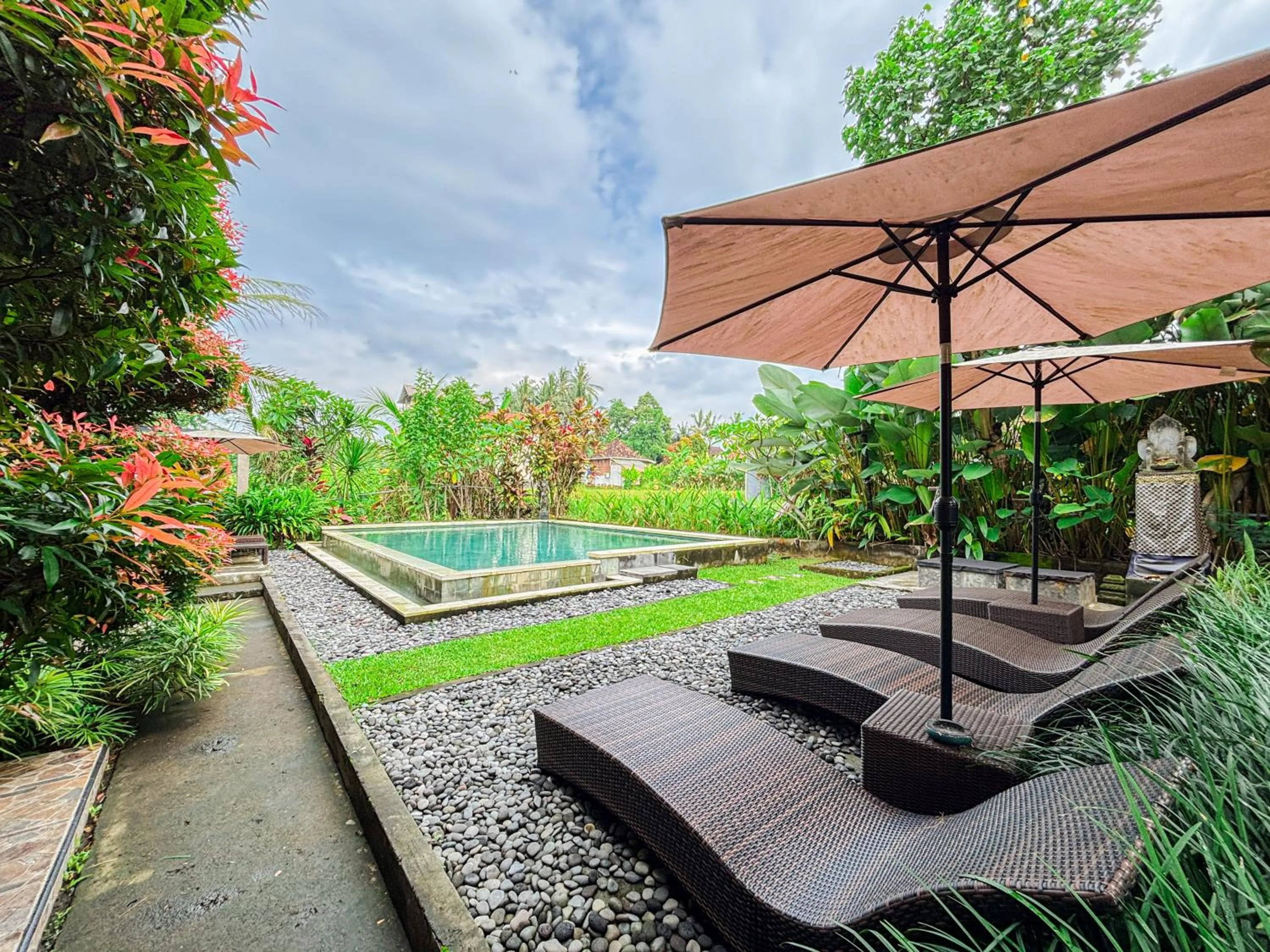 Swimming pool in Ubud Shanti Rice Field House By Supala