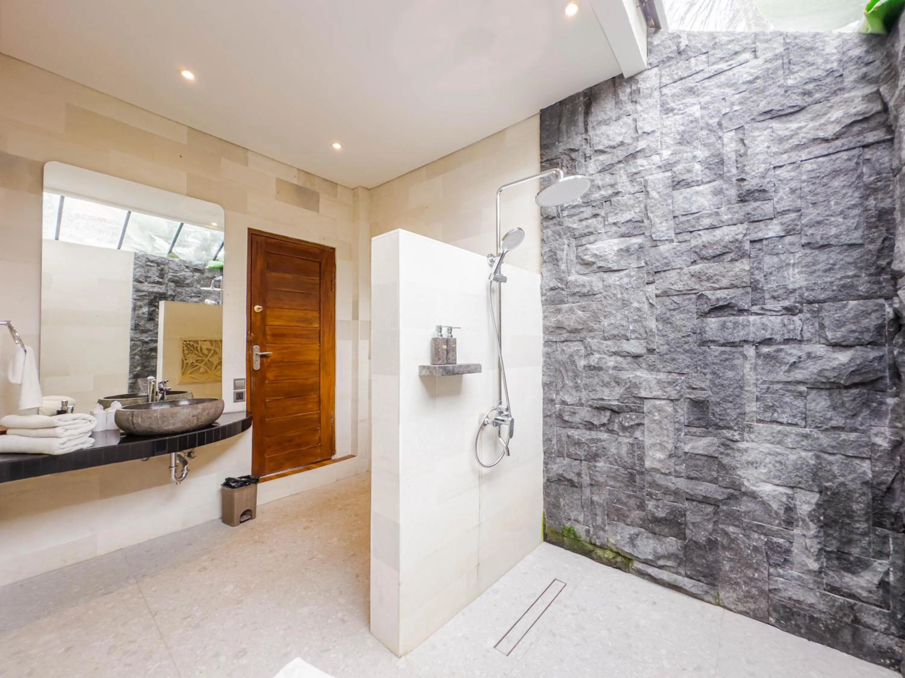 Bathroom in Ubud Shanti Rice Field House By Supala