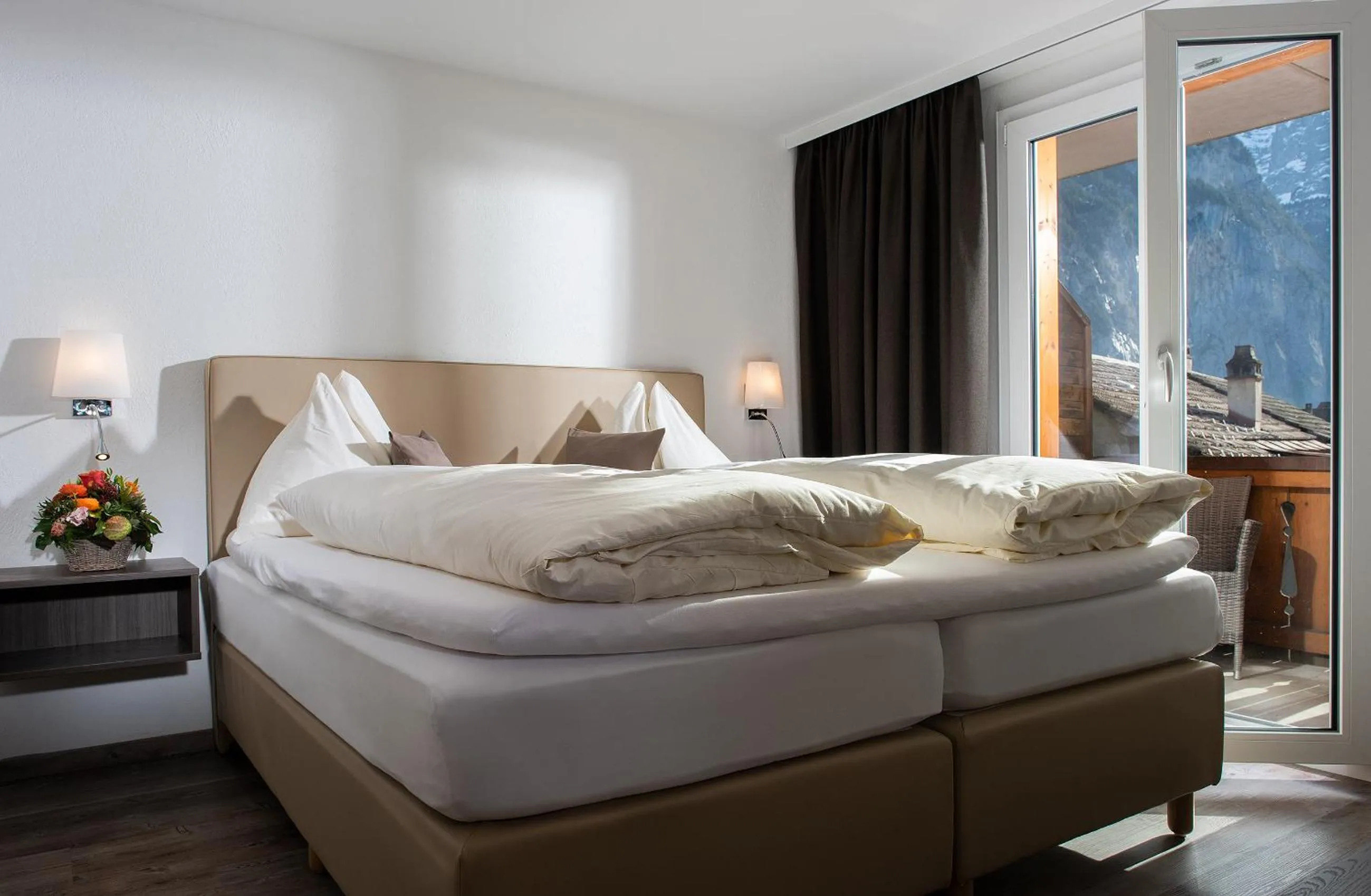 Bed in Hotel Silberhorn