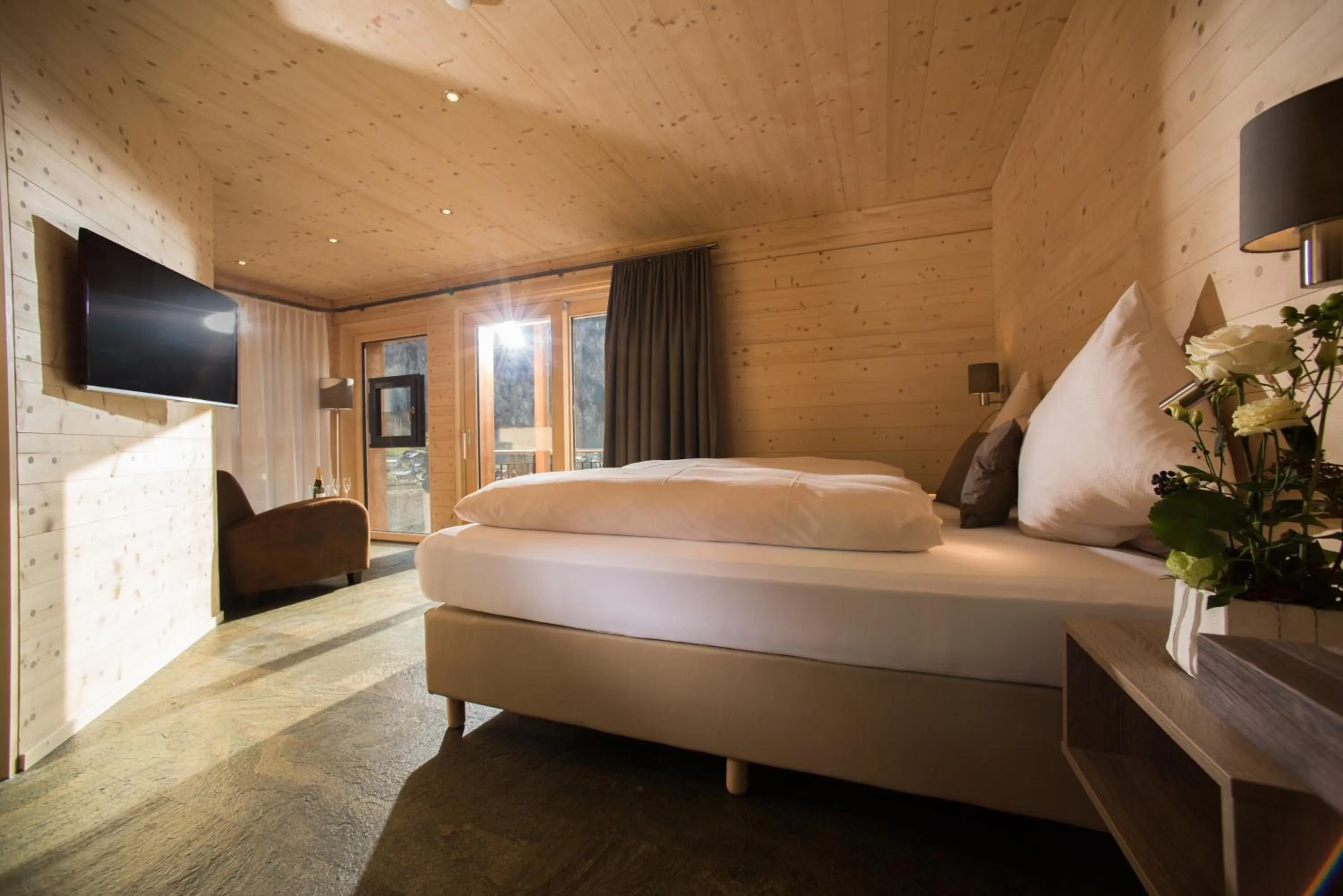 Bed in Hotel Silberhorn