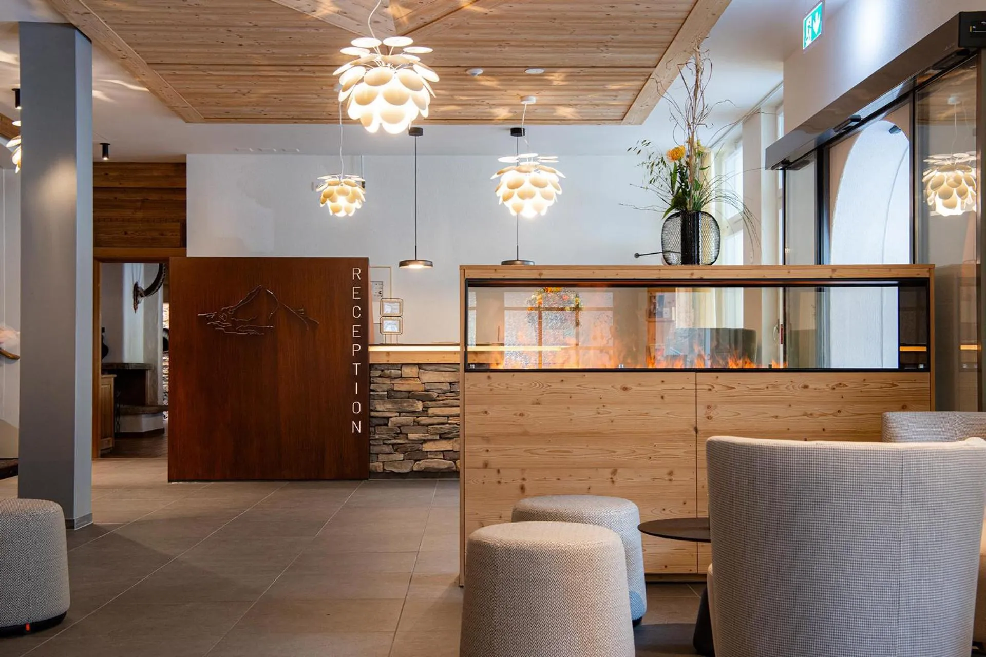 Lobby or reception in Hotel Silberhorn