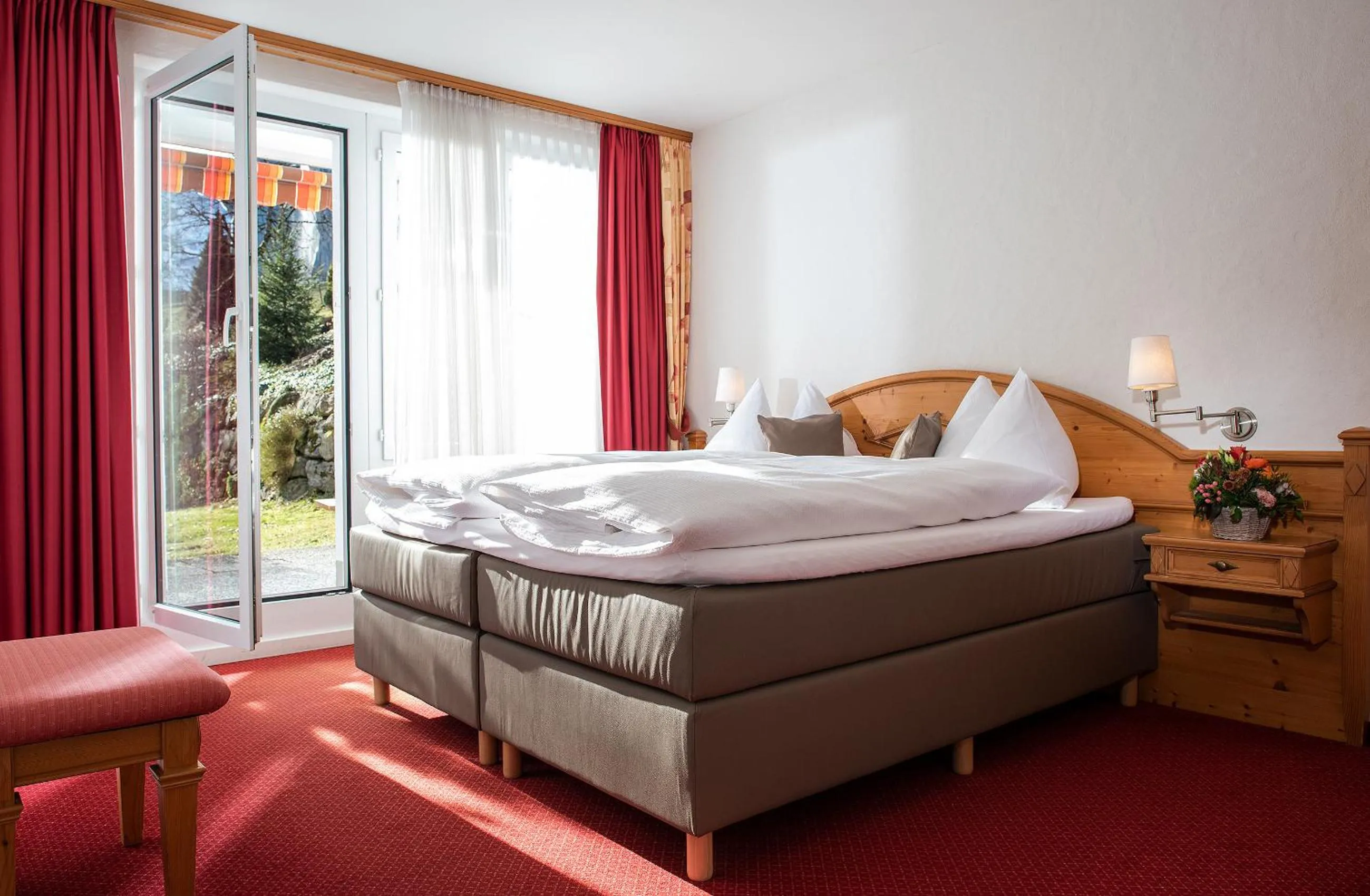 Bed in Hotel Silberhorn