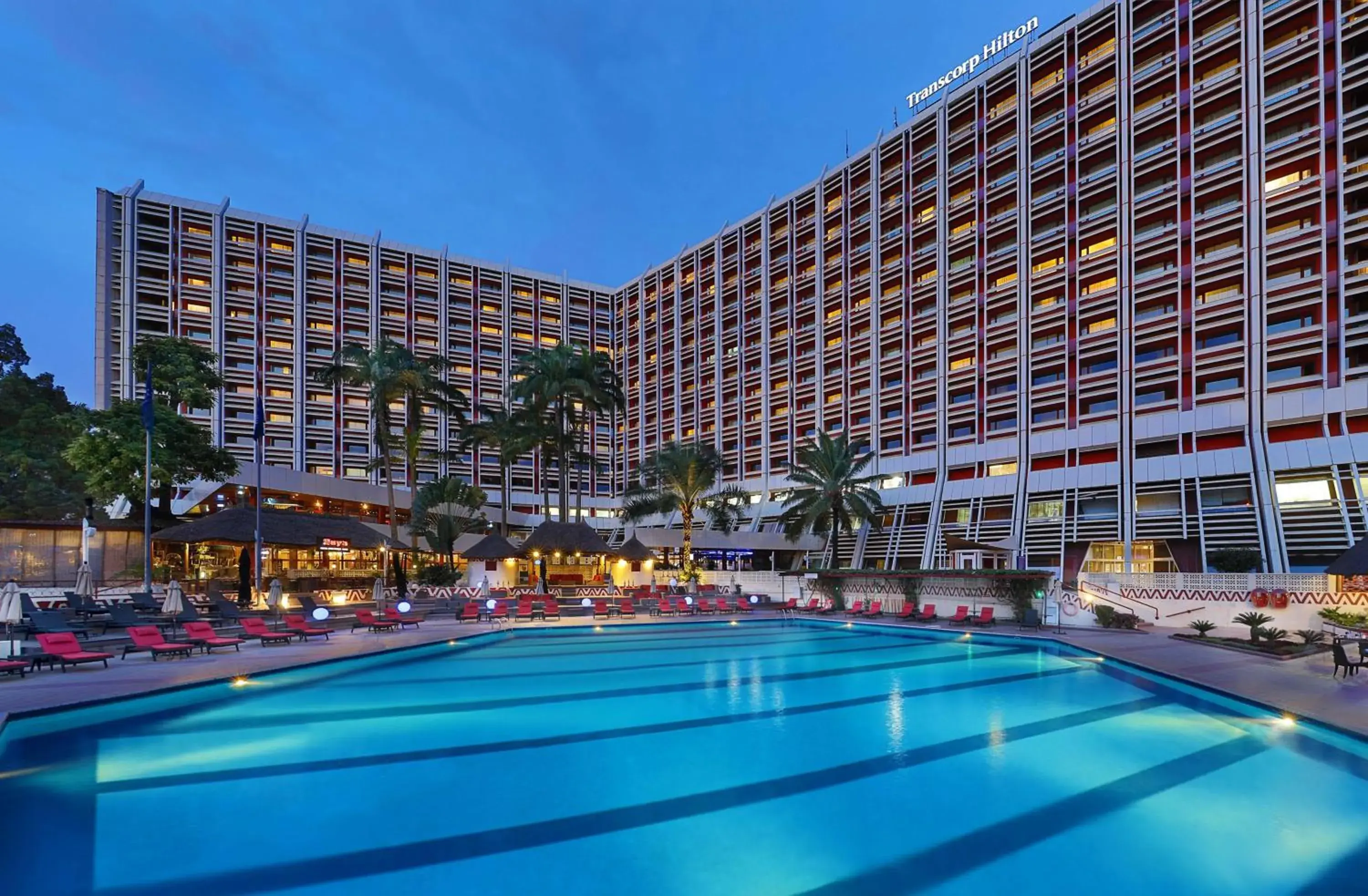 Pool view in Transcorp Hilton Abuja Pool view in Transcorp Hilton Abuja