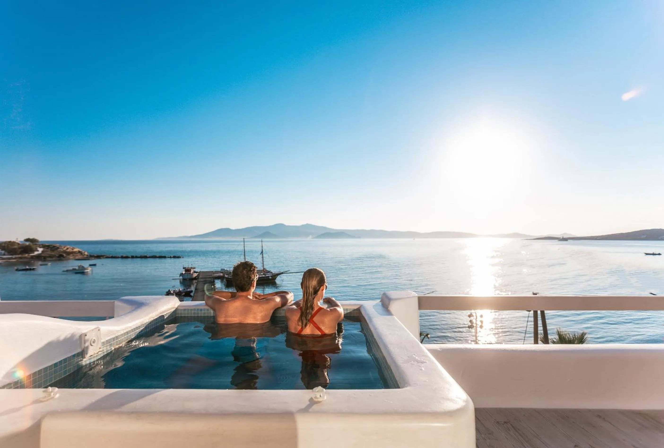 Hot Tub in Enosis Apartments - Triton Panoramic Sea View