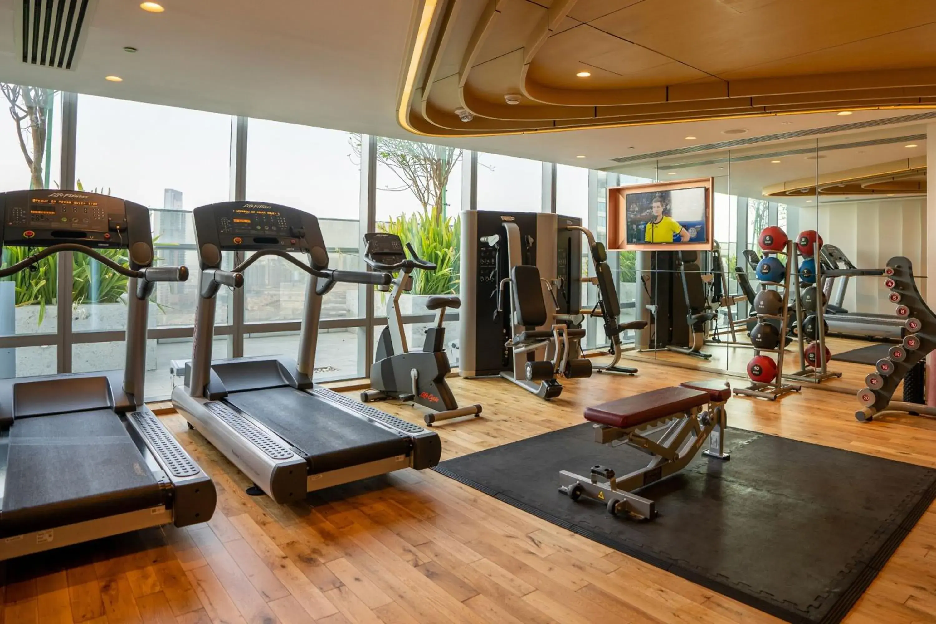 Fitness centre/facilities in The First Collection Dubai Jumeirah Village Circle, a Tribute Portfolio Hotel Fitness centre/facilities in The First Collection Dubai Jumeirah Village Circle, a Tribute Portfolio Hotel