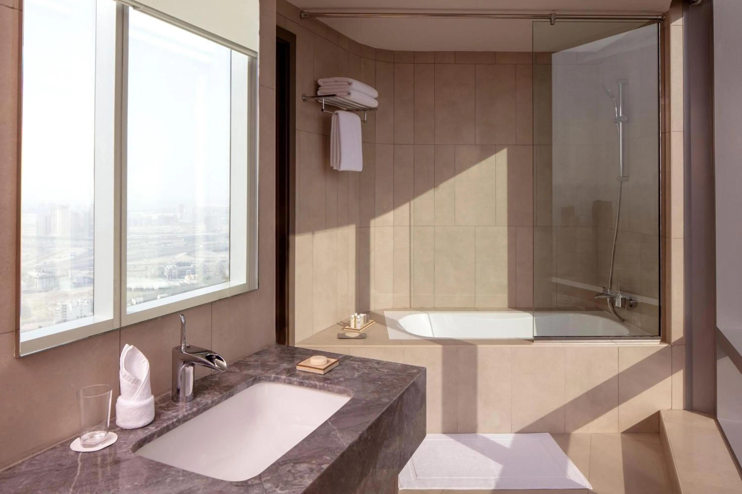 Bathroom in The First Collection Dubai Jumeirah Village Circle, a Tribute Portfolio Hotel