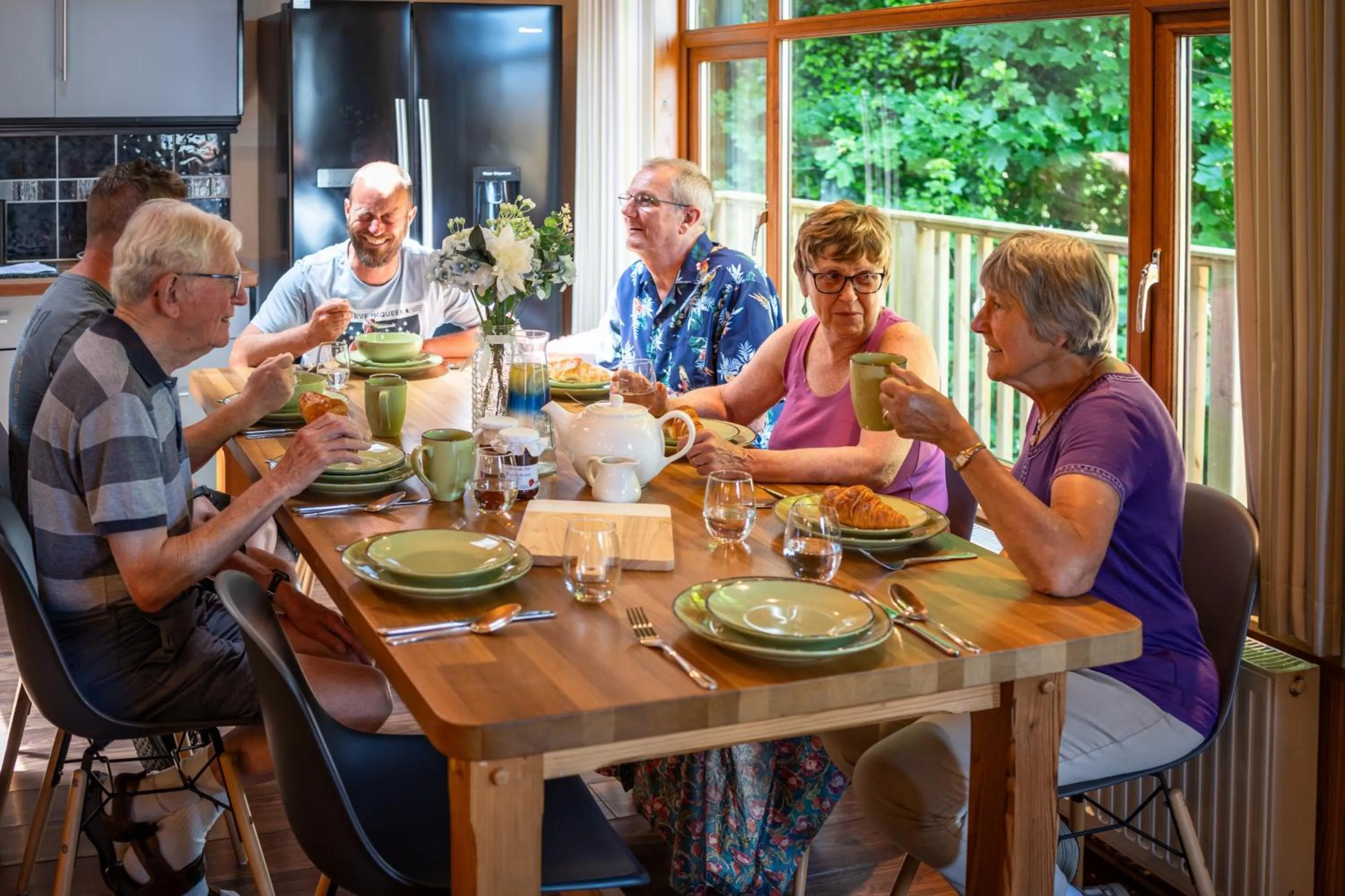 Dining area in Watermouth Lodges