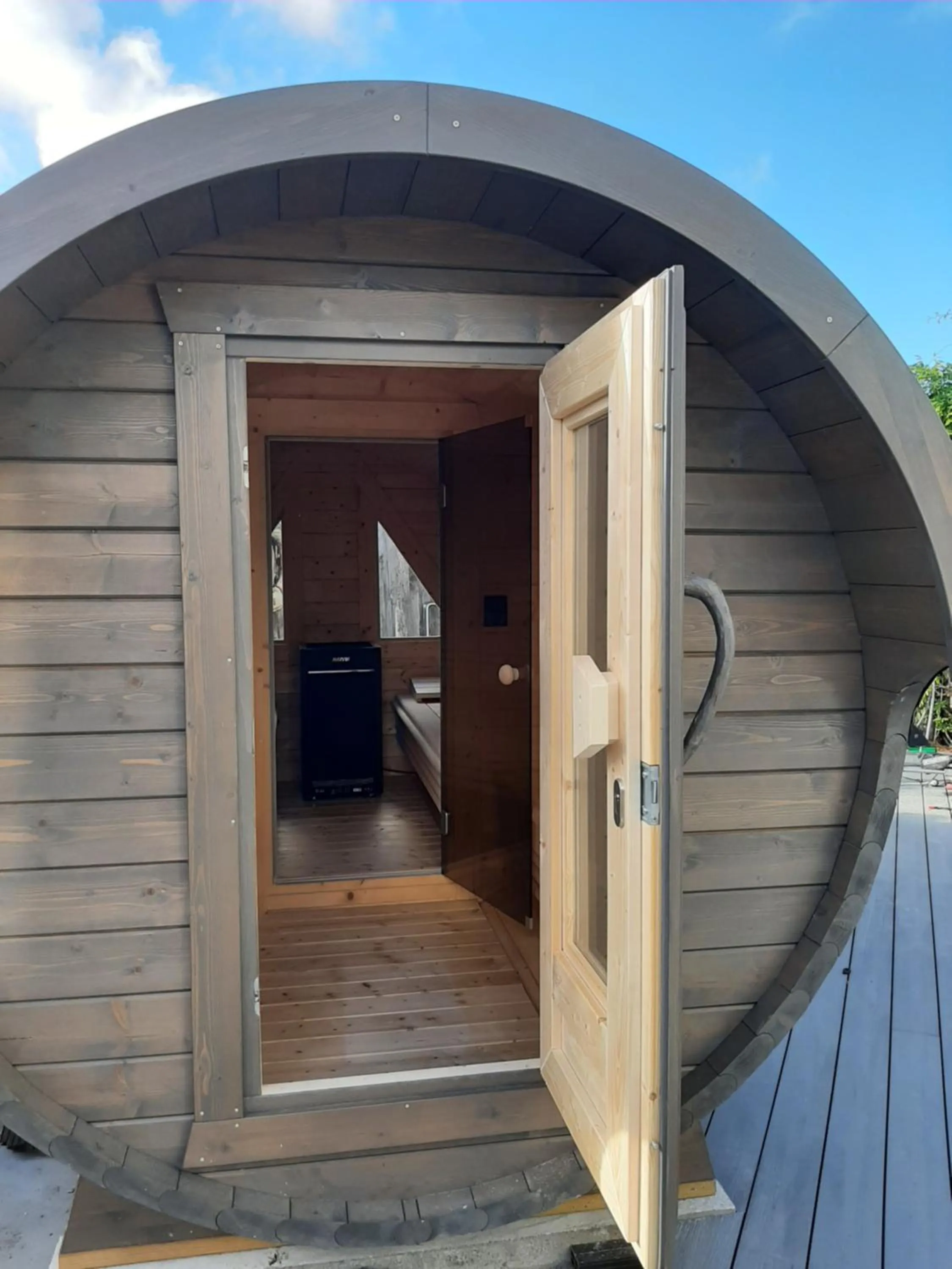 Sauna in Landhotel Ostseetraum & Fewo