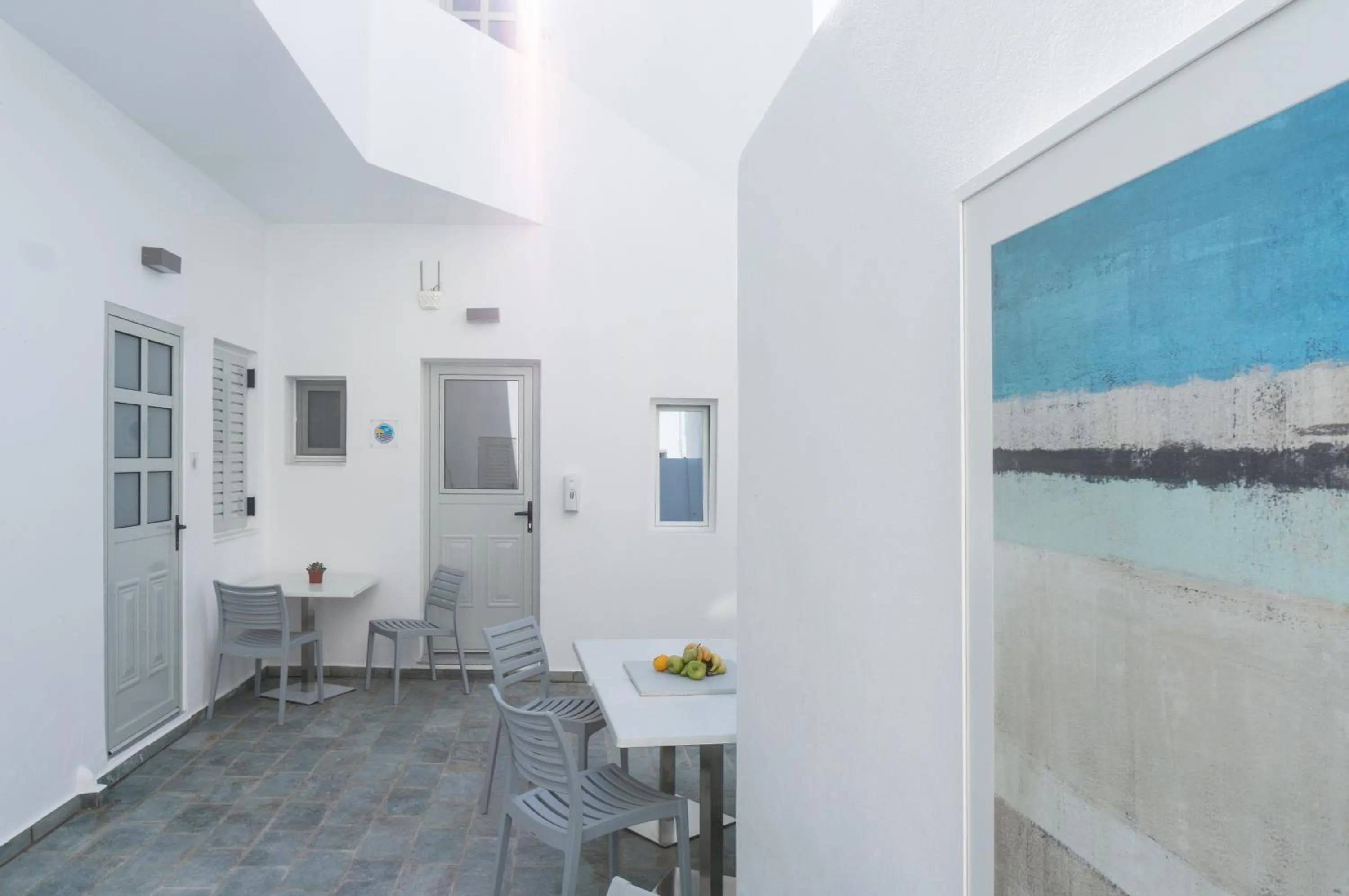 Inner courtyard view in Pelican Paros