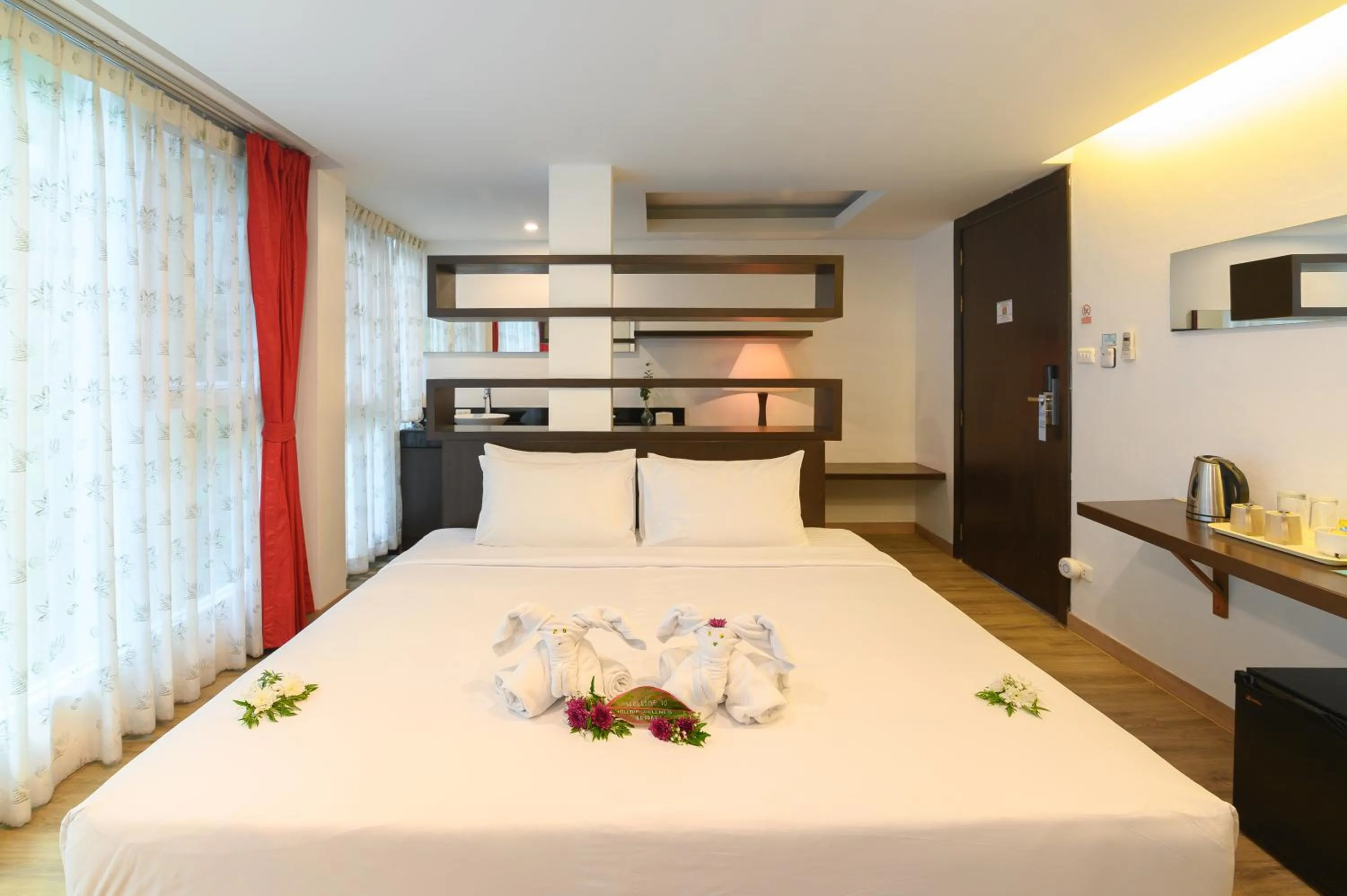 Bed in Hilltop Wellness Resort