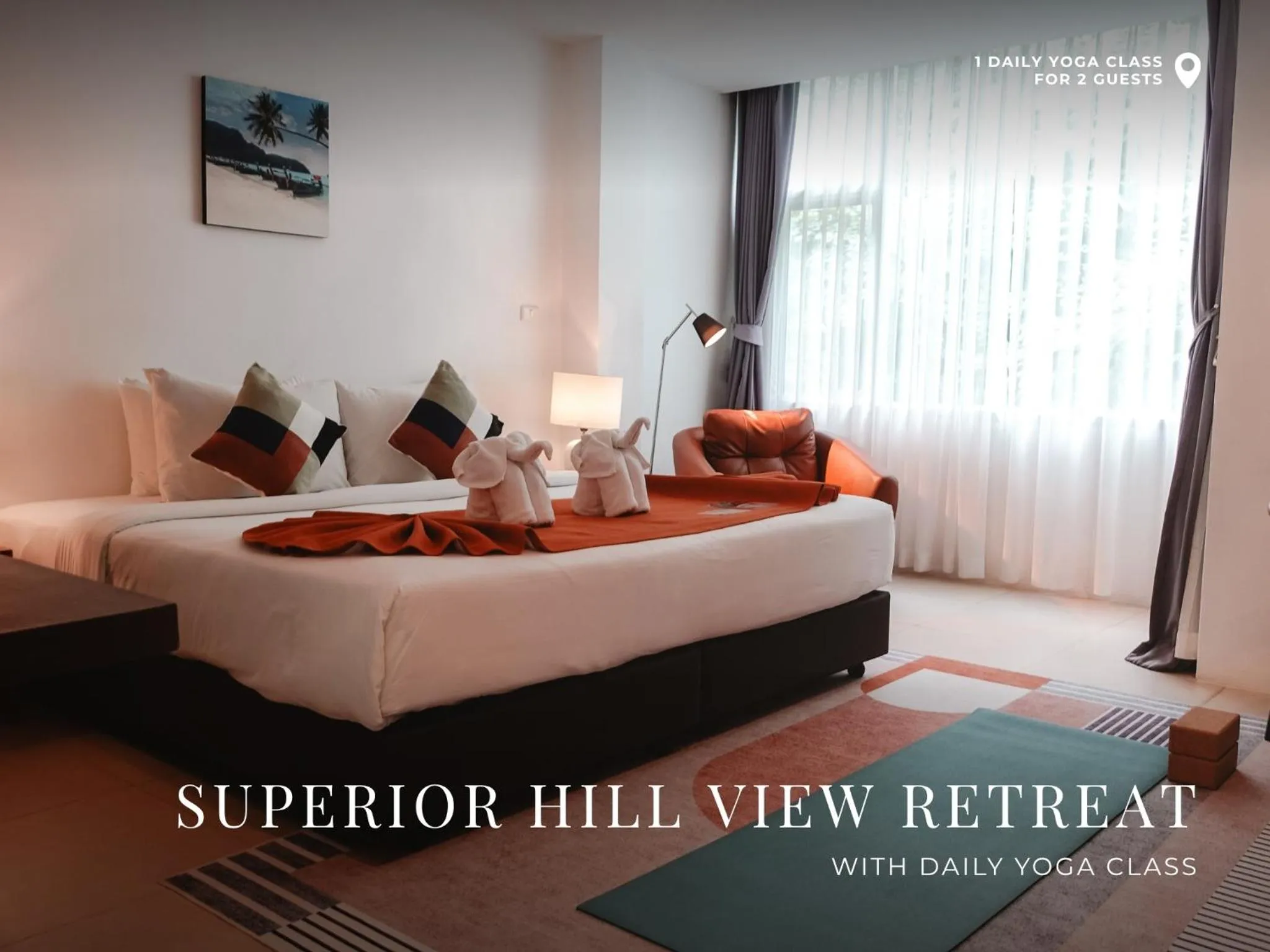 Bed in Hilltop Wellness Resort