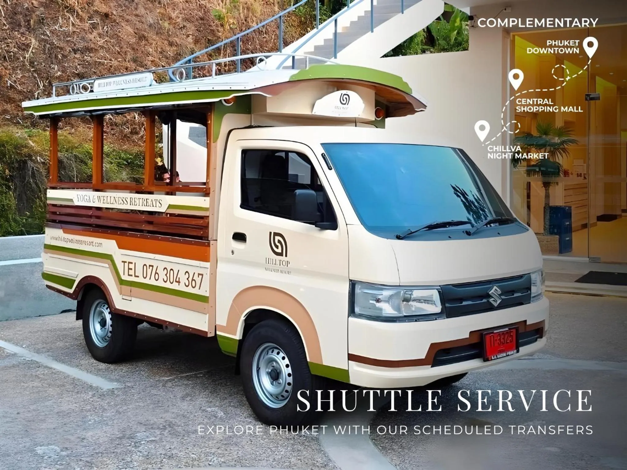 shuttle in Hilltop Wellness Resort