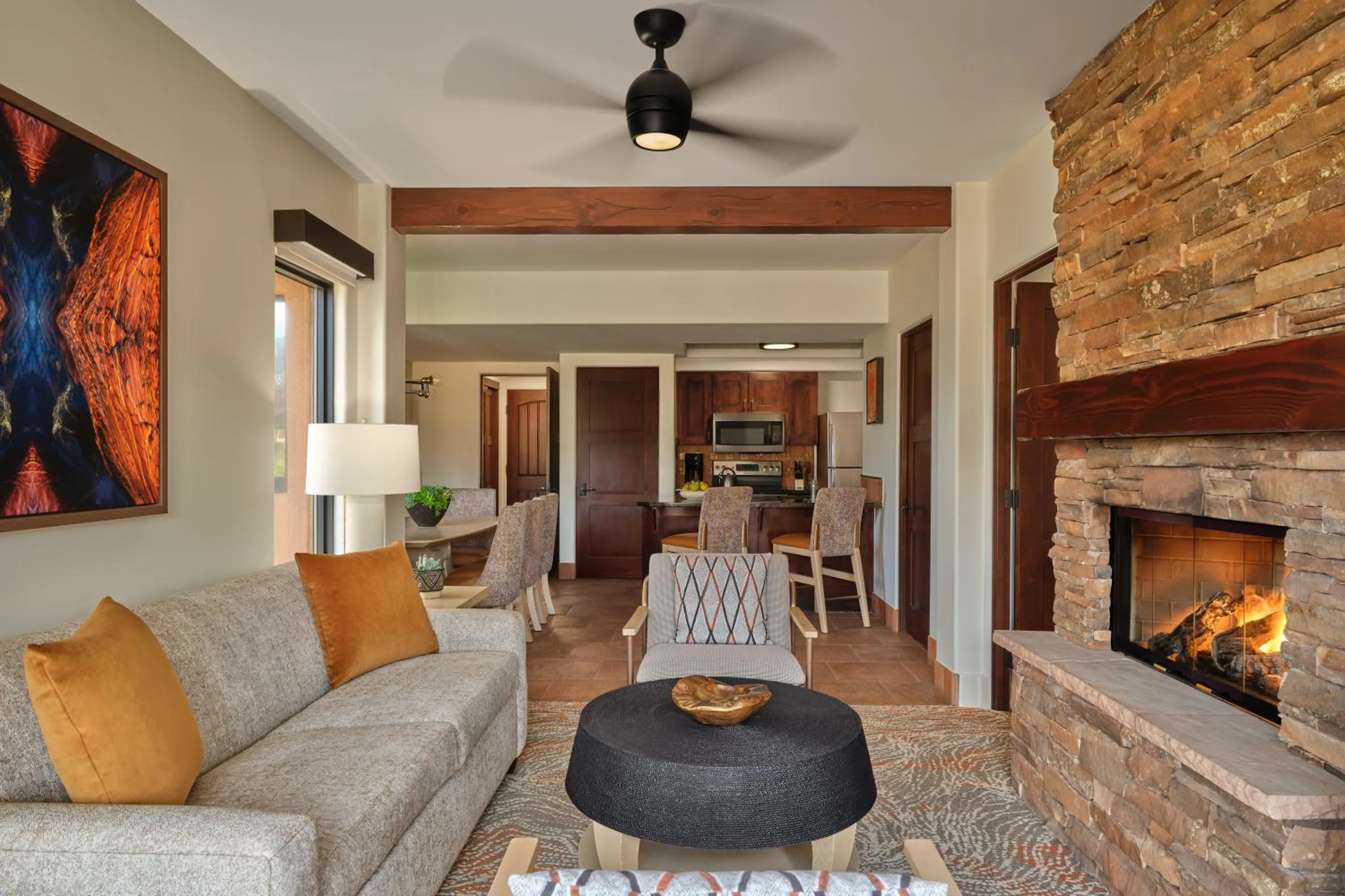 Living room in Hyatt Vacation Club at Pinon Pointe, Sedona