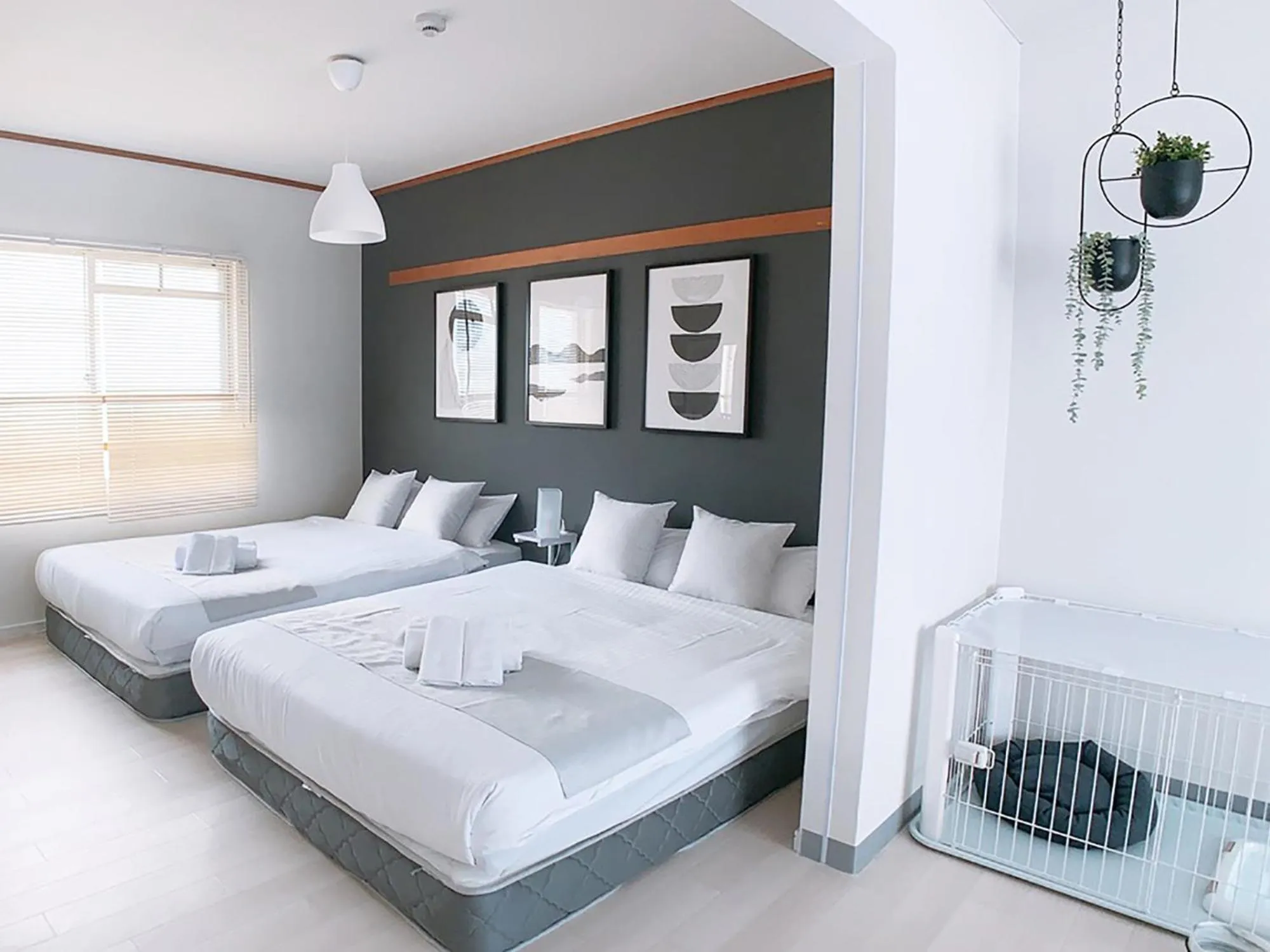 Bed in OUCHI HOTEL Kanayama-cho with Dogs