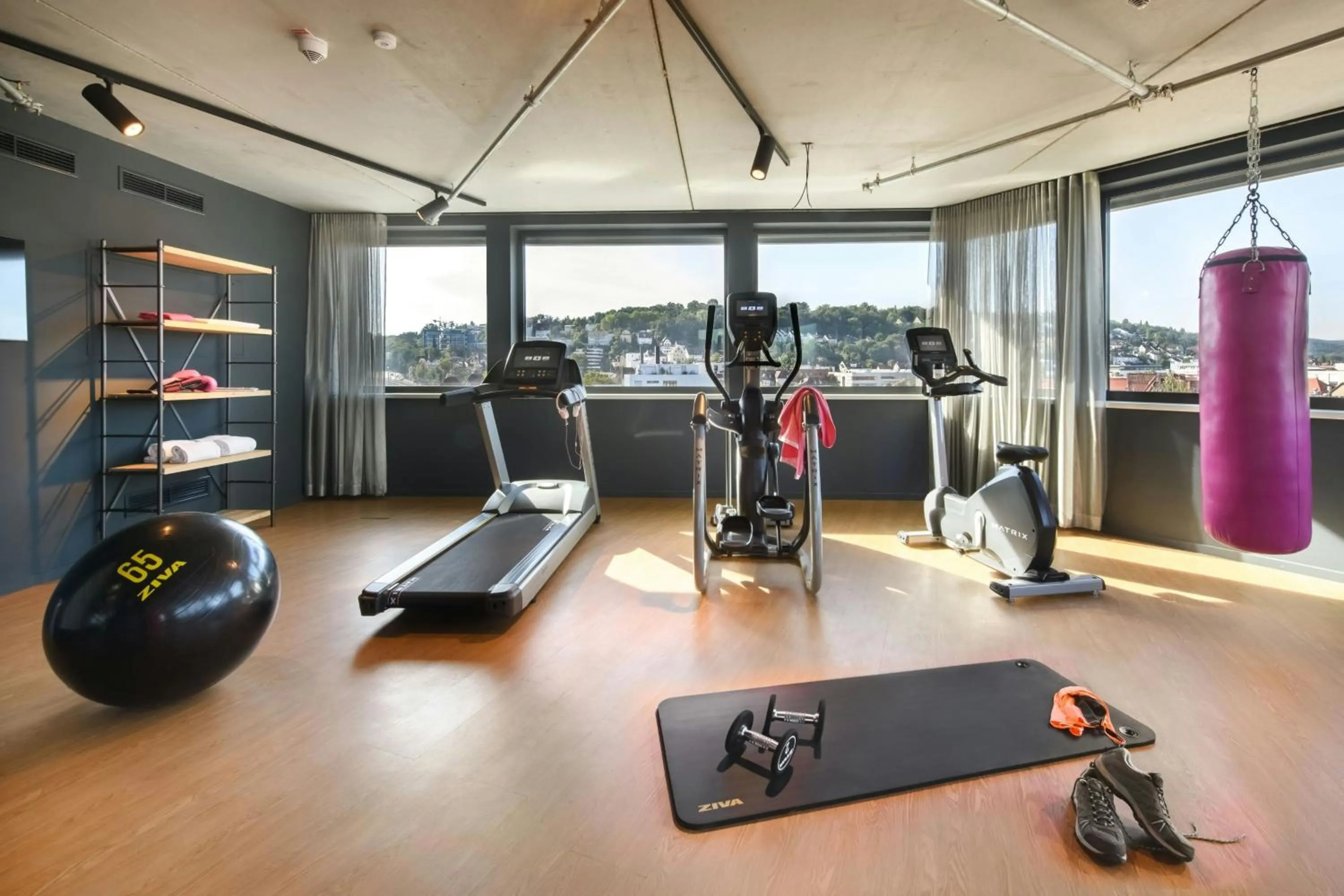 Fitness centre/facilities in Moxy Stuttgart Feuerbach