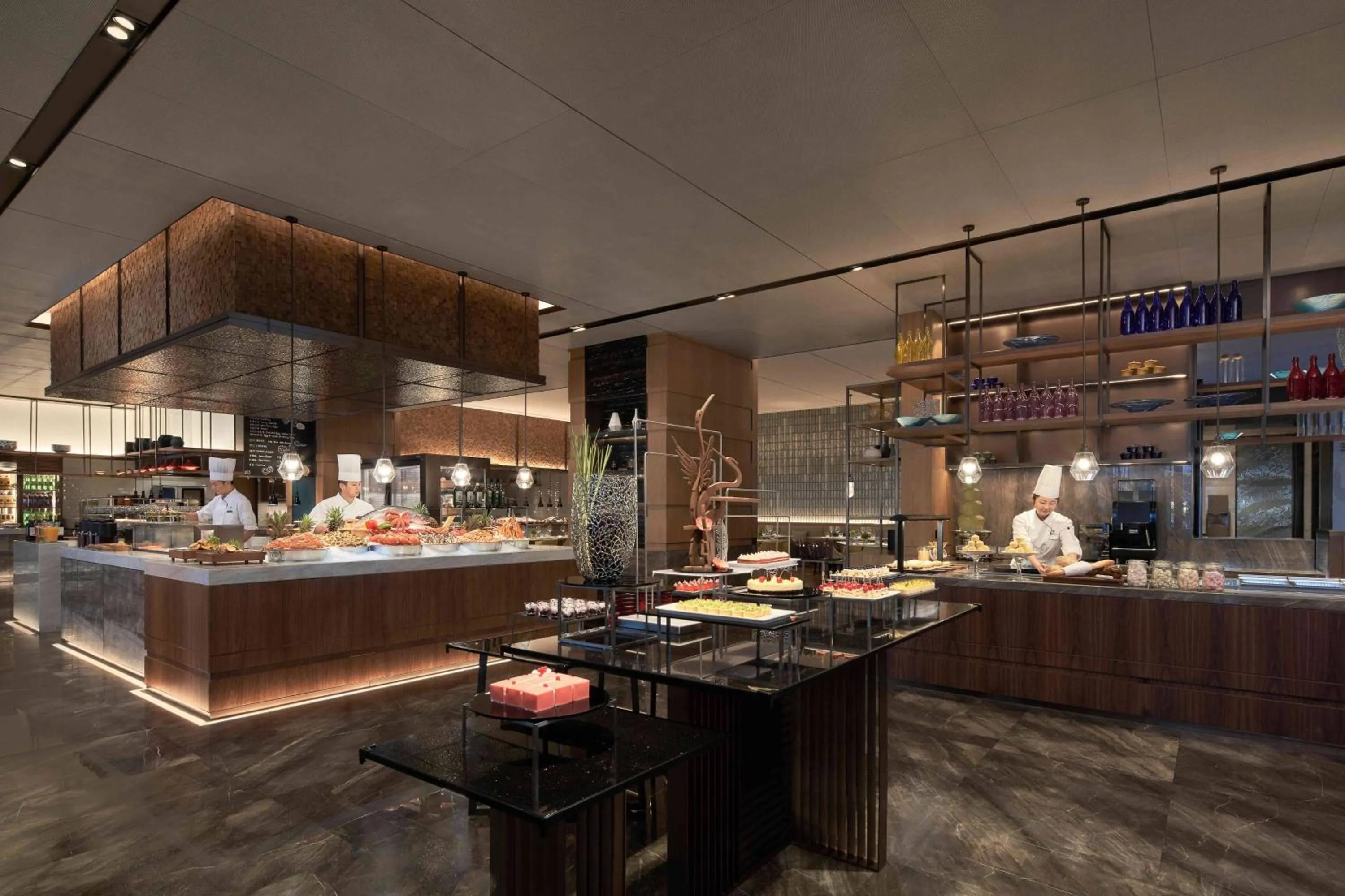 Kitchen or kitchenette in Yancheng Marriott Hotel