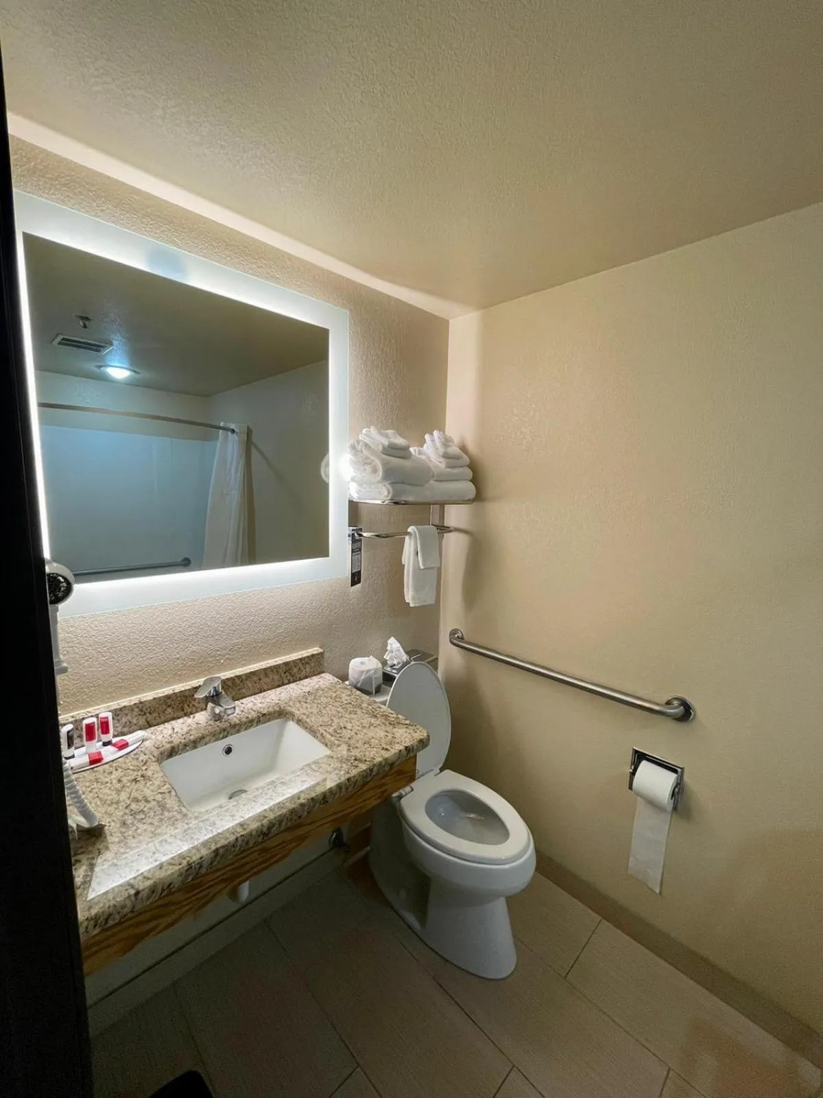 Bathroom in Super 8 by Wyndham Macon