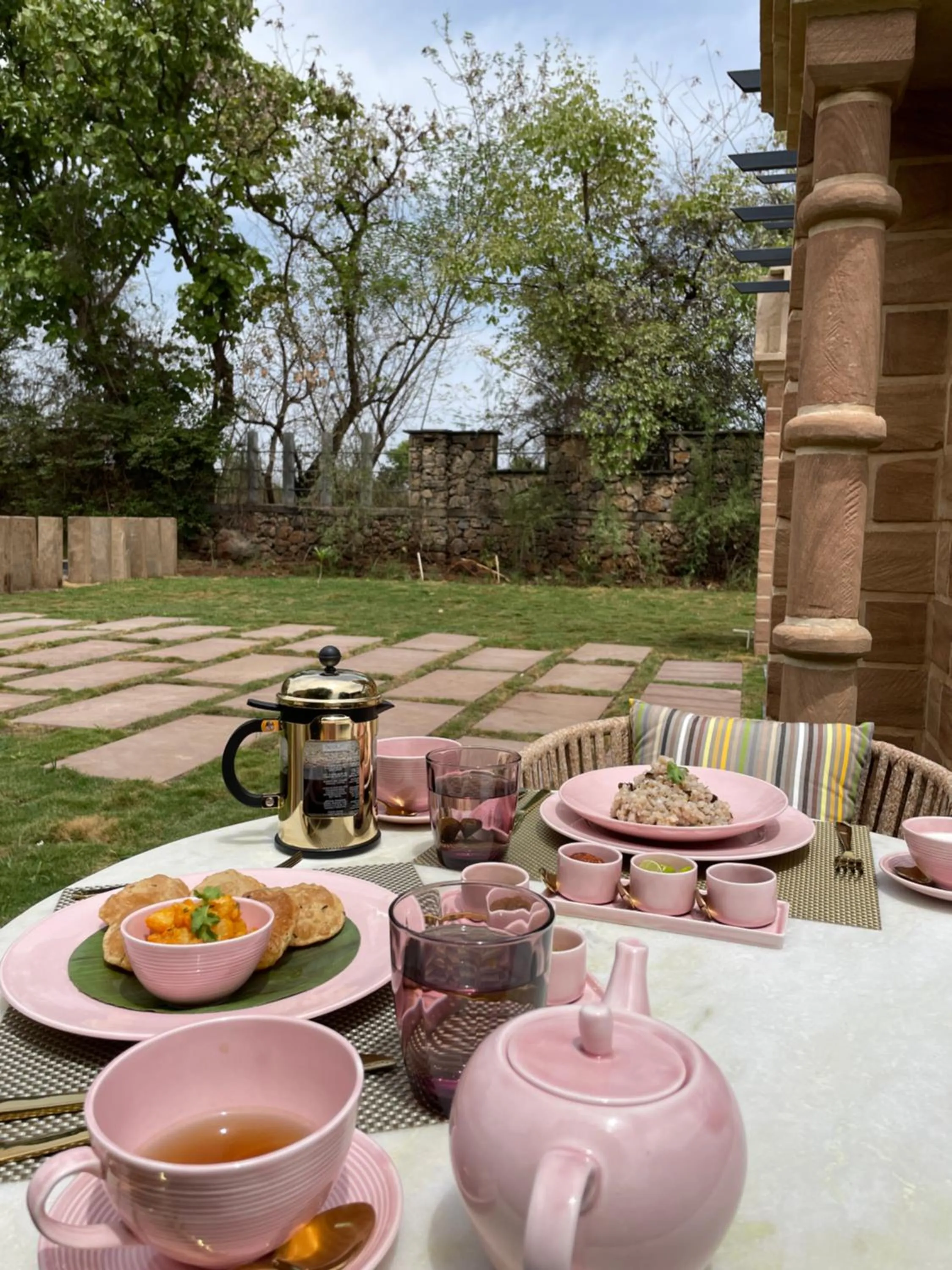 Breakfast in The Postcard Gir Wildlife Sanctuary