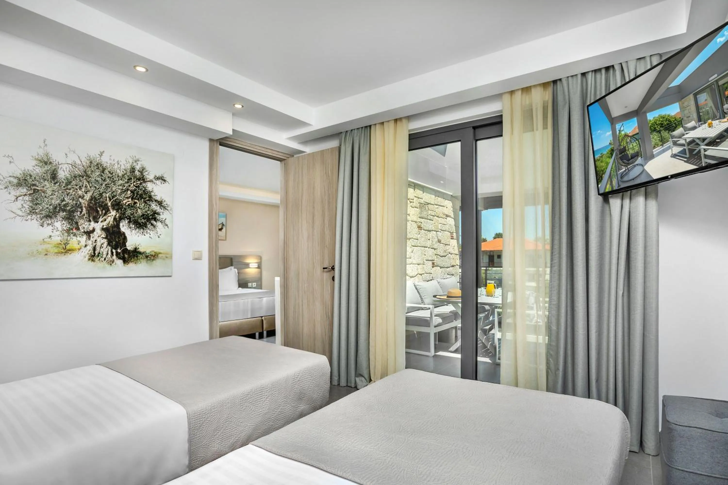 Bedroom, Bed in NewStory Suites Possidi