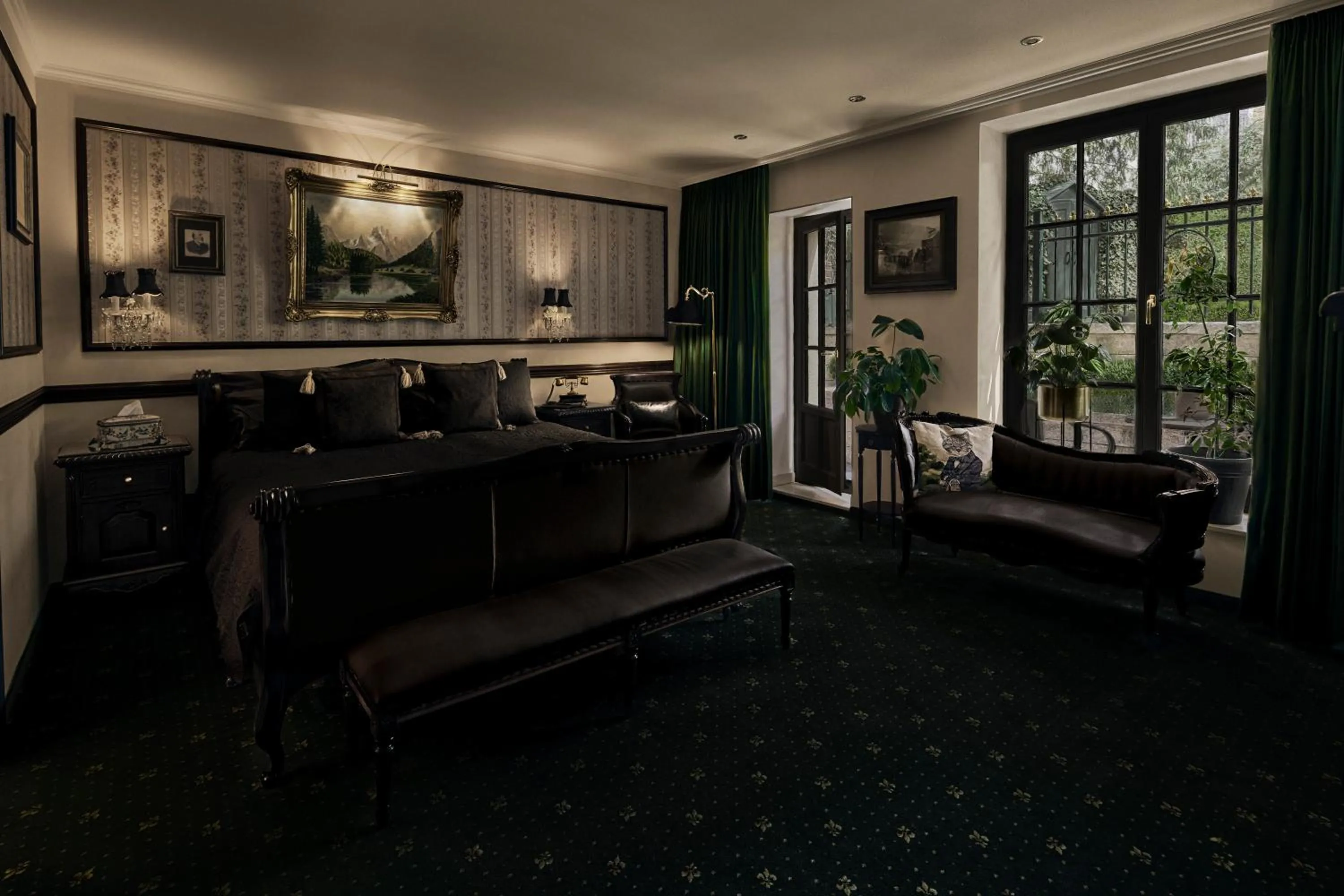 Bed in Hotel Villa Achenbach