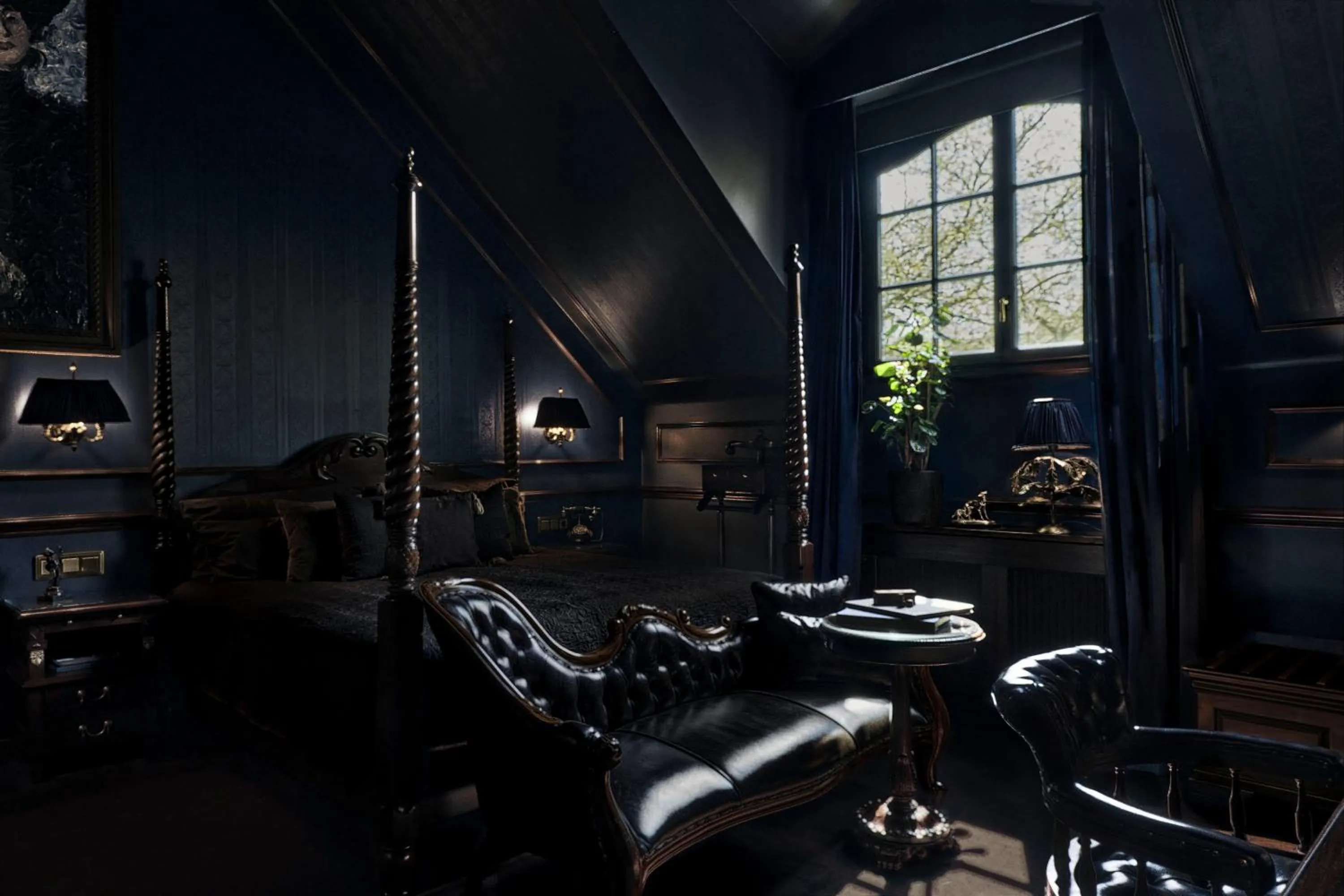 Bed in Hotel Villa Achenbach