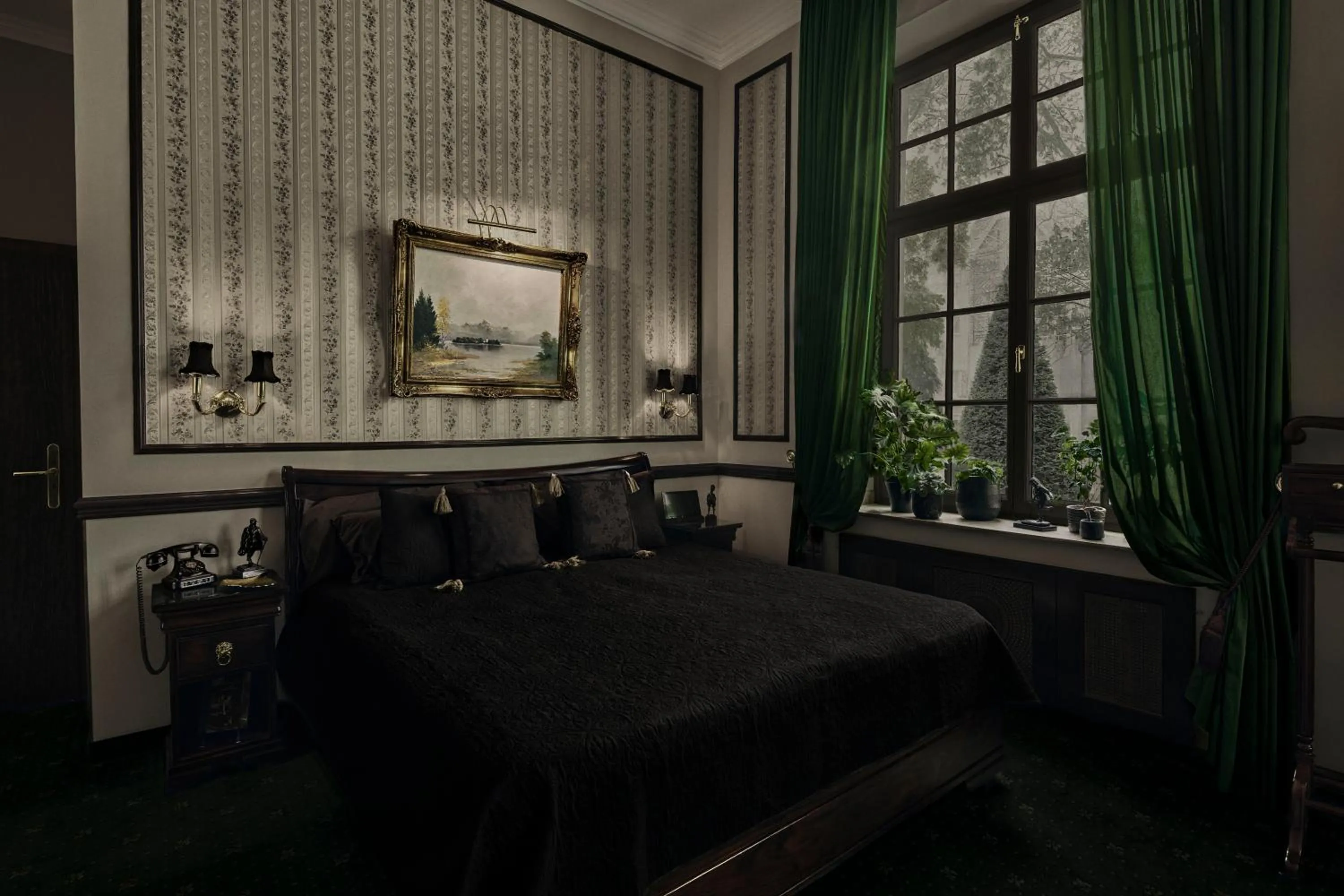 Bed in Hotel Villa Achenbach