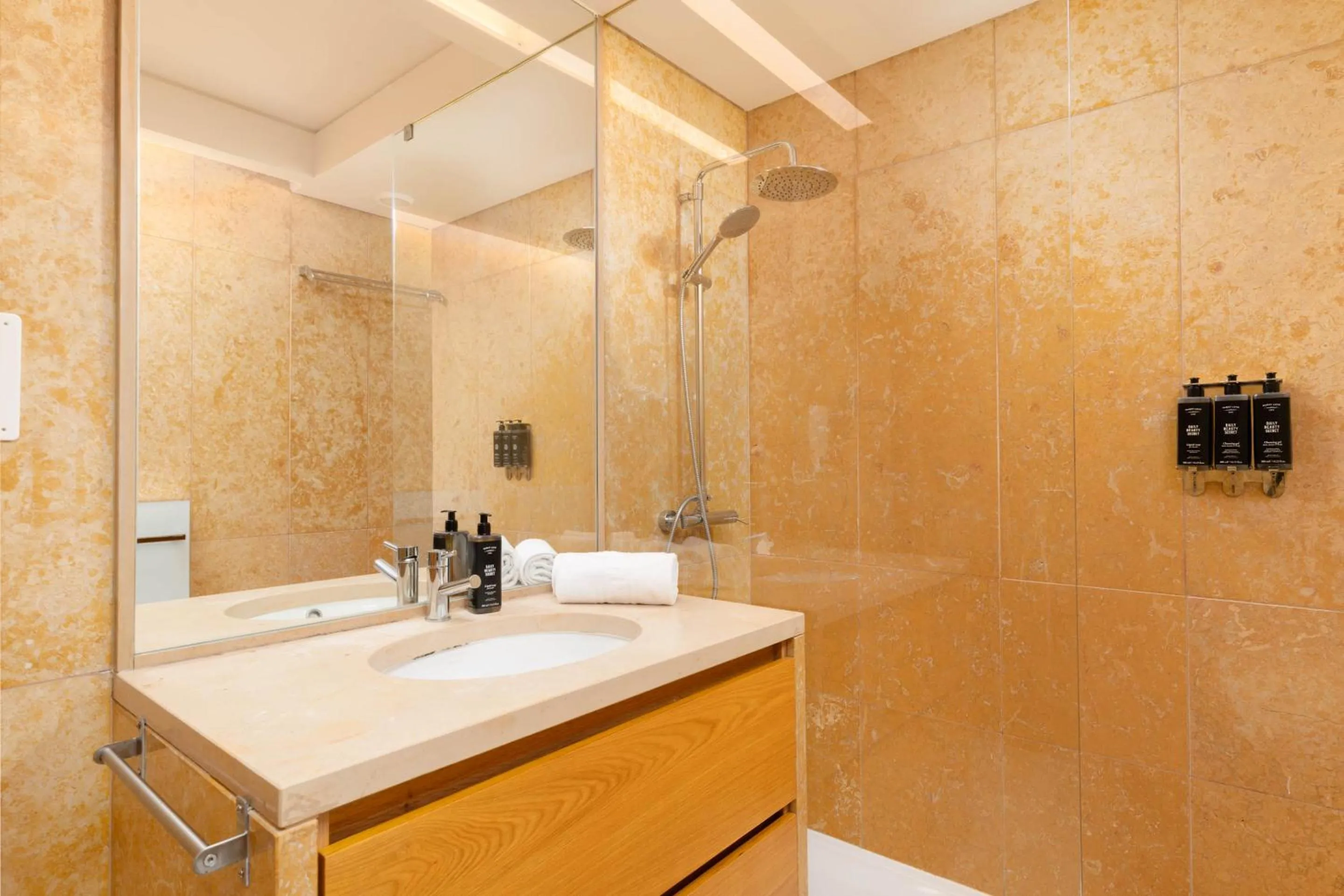 Shower in Limehome Lisbon Rua Eça de Queiroz