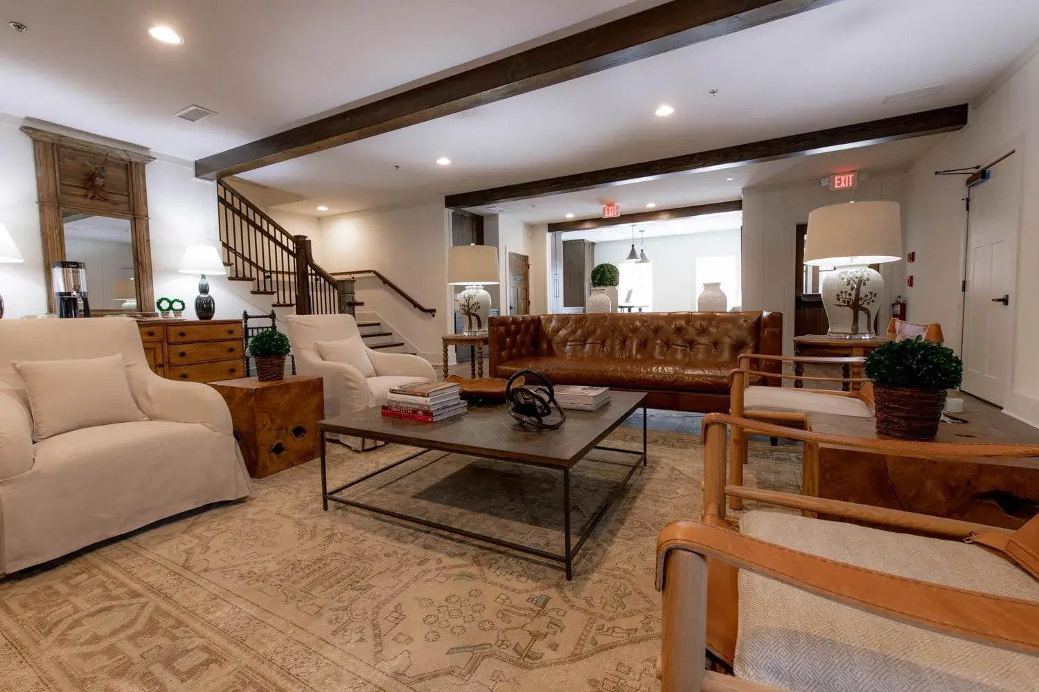 Lobby or reception in The Blowing Rock Manor Lobby or reception in The Blowing Rock Manor