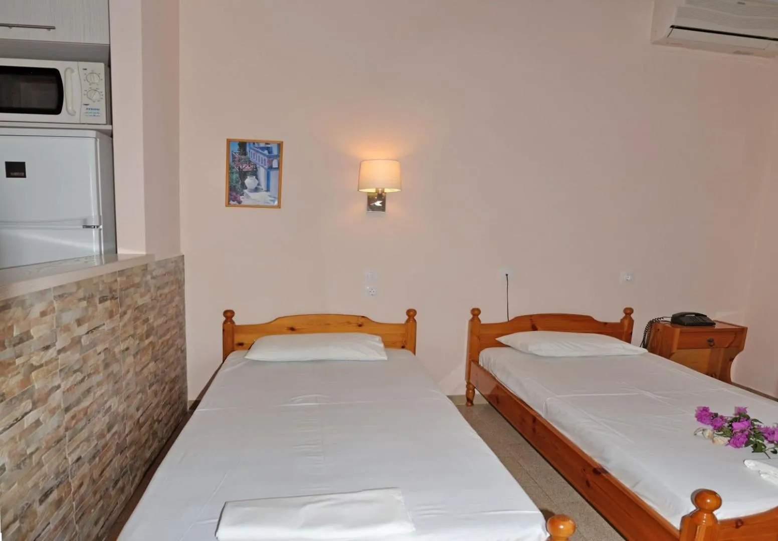 Bed in Pension Dimitris