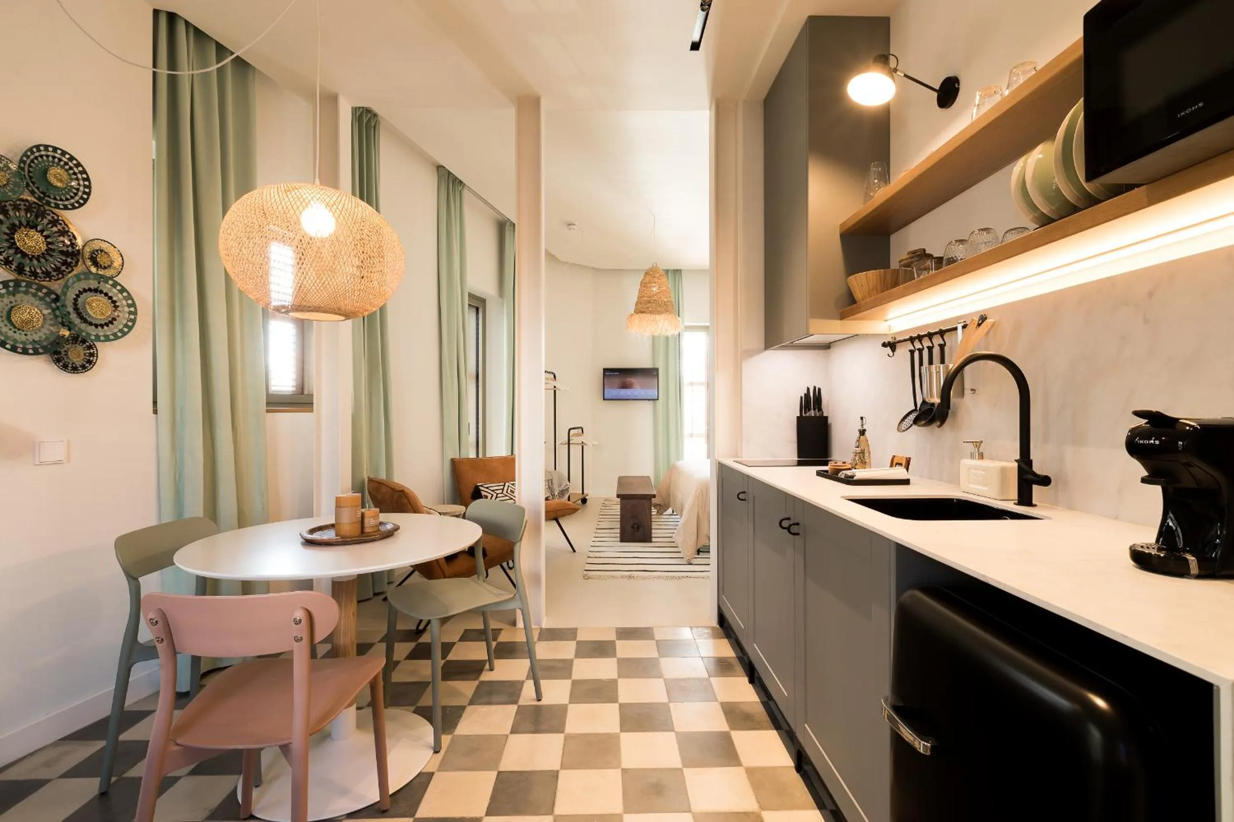 Kitchen or kitchenette in Hotel Portmany