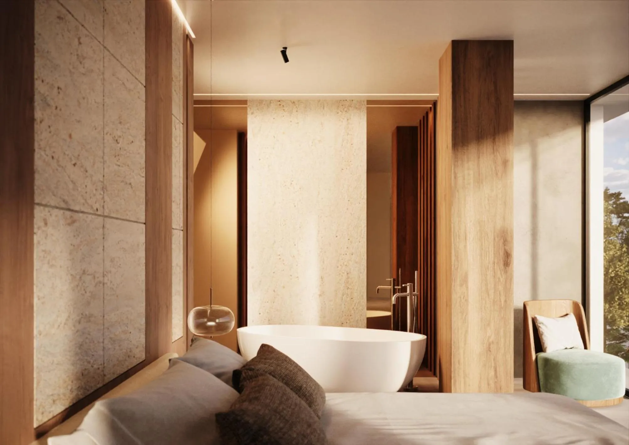 Bed in Hotel Terme Neroniane