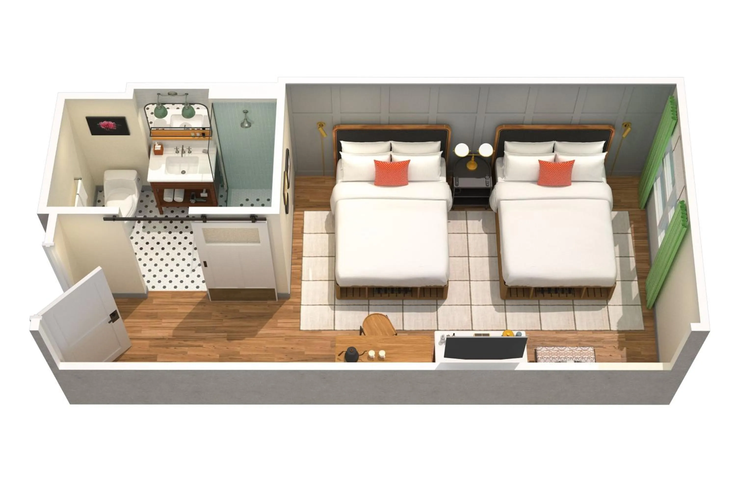 Floor plan in Wylie Hotel Atlanta, Tapestry Collection by Hilton