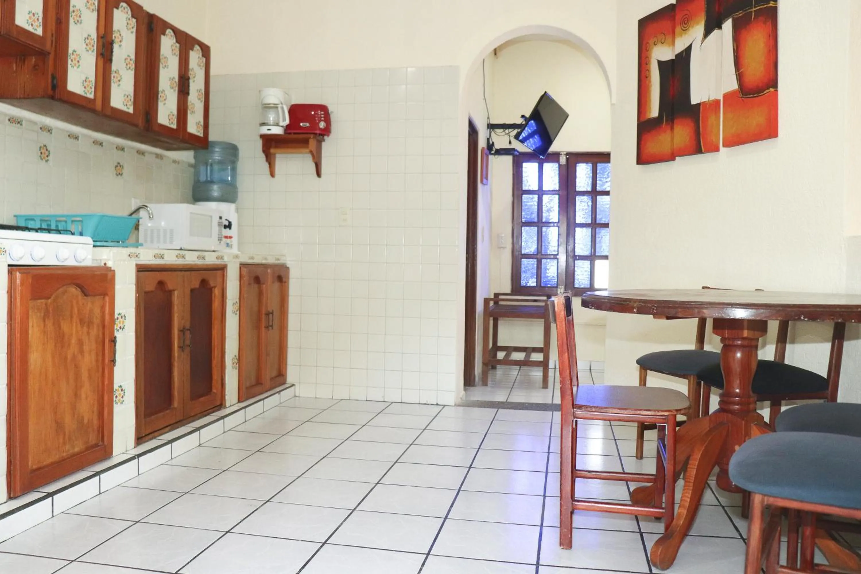 Kitchen or kitchenette in Hotel Palmeras