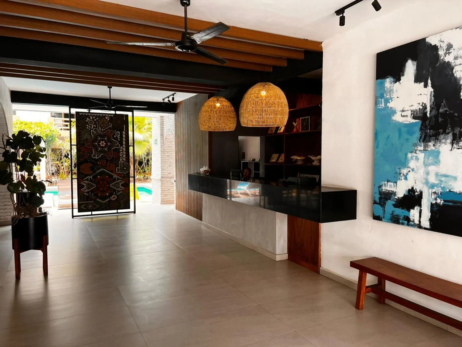 Lobby or reception in Hotel Palmeras