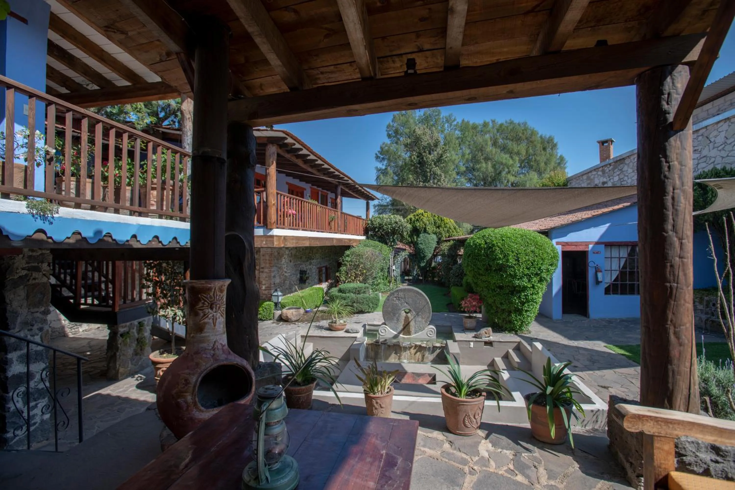 Balcony/Terrace in La Casa Azul Huasca & Restaurante La Terraza