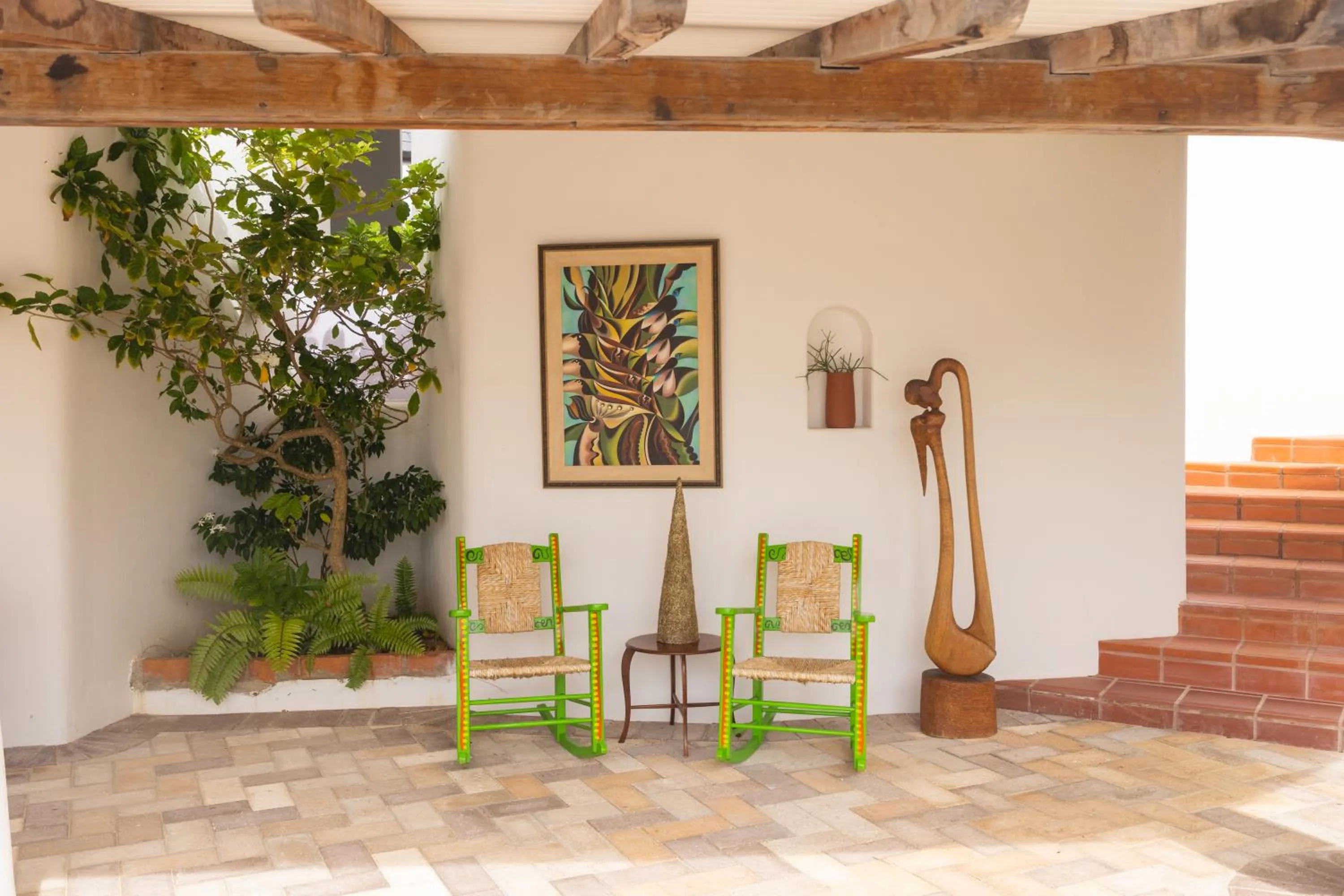 Inner courtyard view in OceanBlue Resort