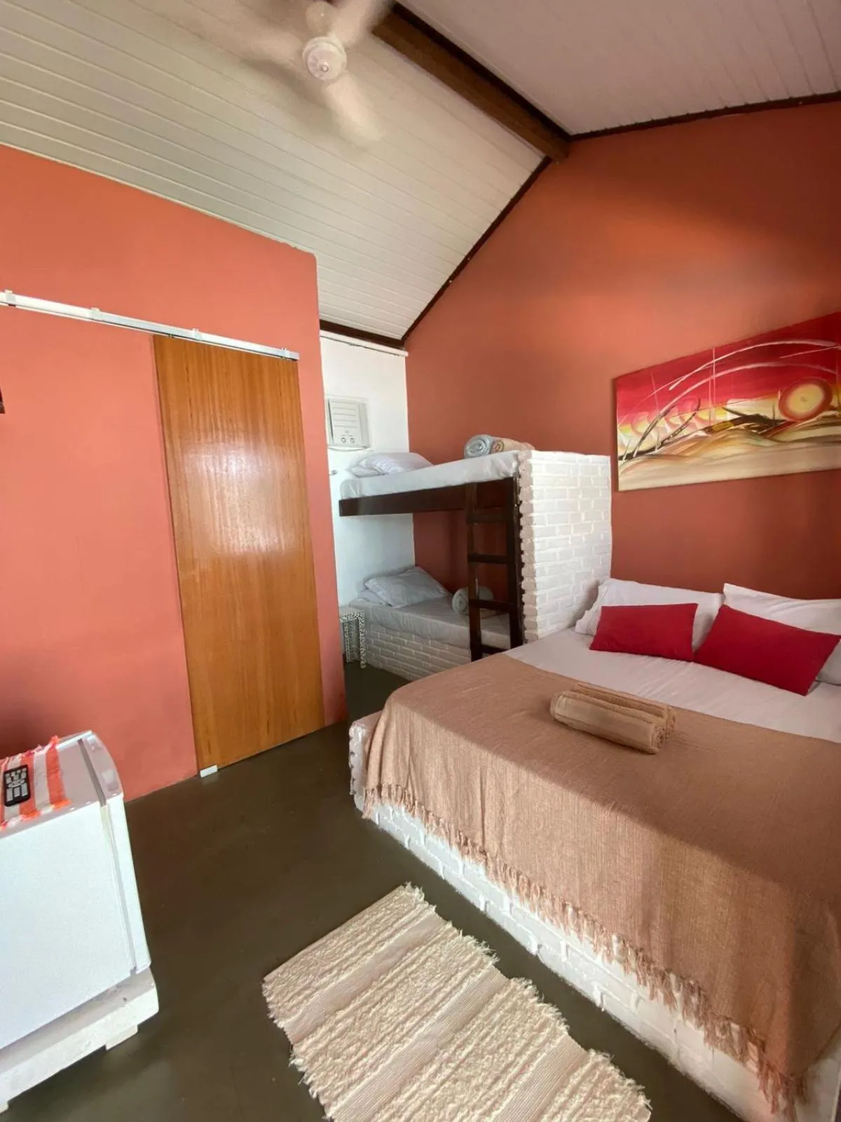 Bed in Pousada Dom Quixote
