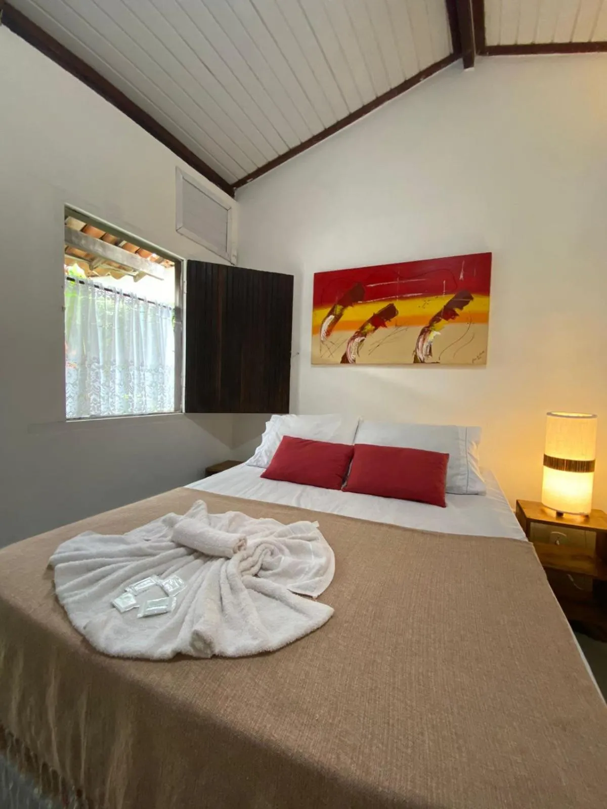 Bed in Pousada Dom Quixote