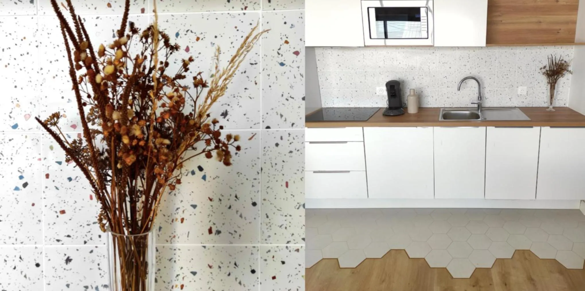 Communal kitchen in Appart hôtel & Spa La Villa du Port