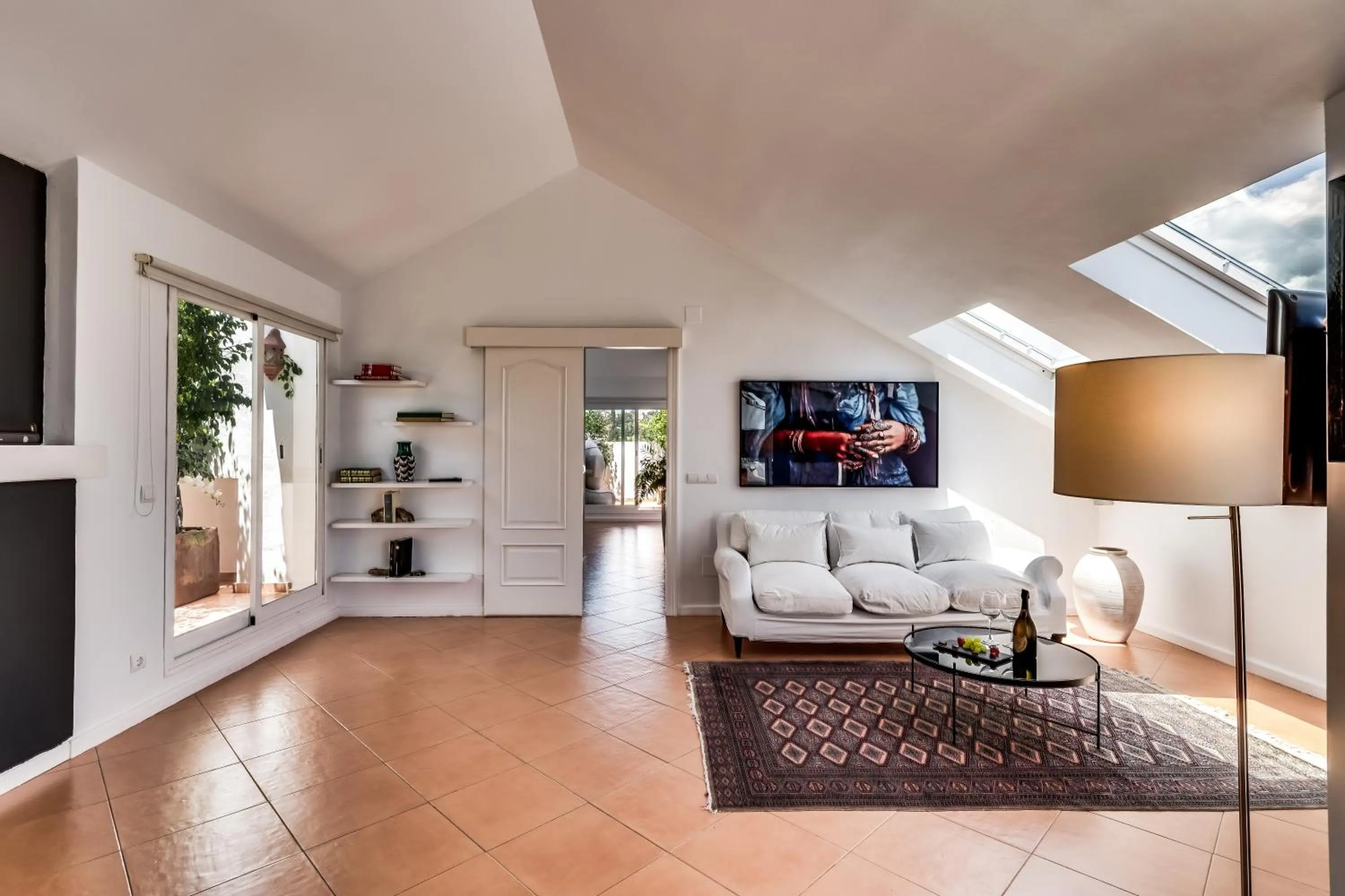 Living room in Molo Luxury Suites Puerto Banus