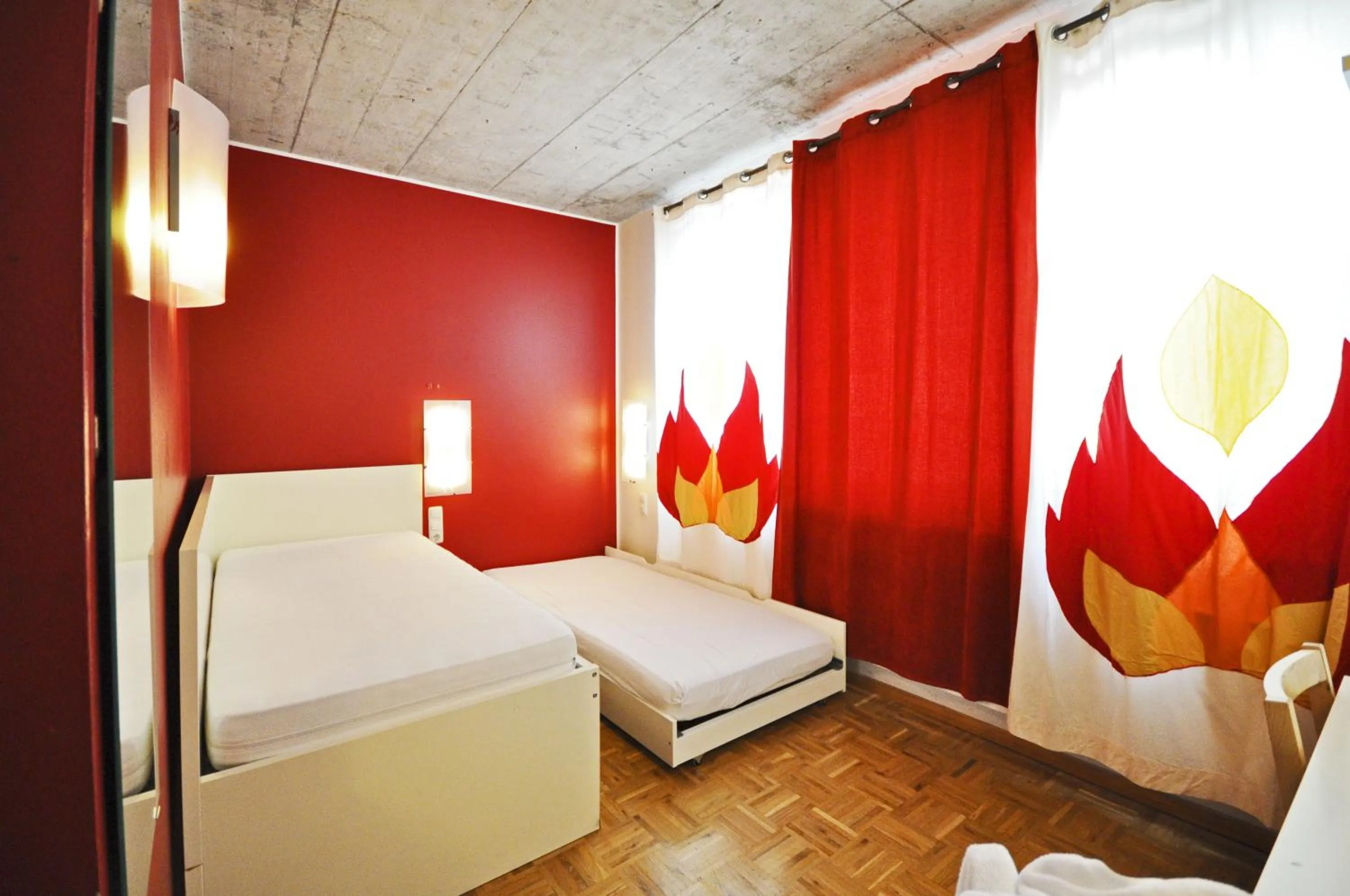 Decorative detail, Bed in Five Elements Hostel and Capsules Frankfurt