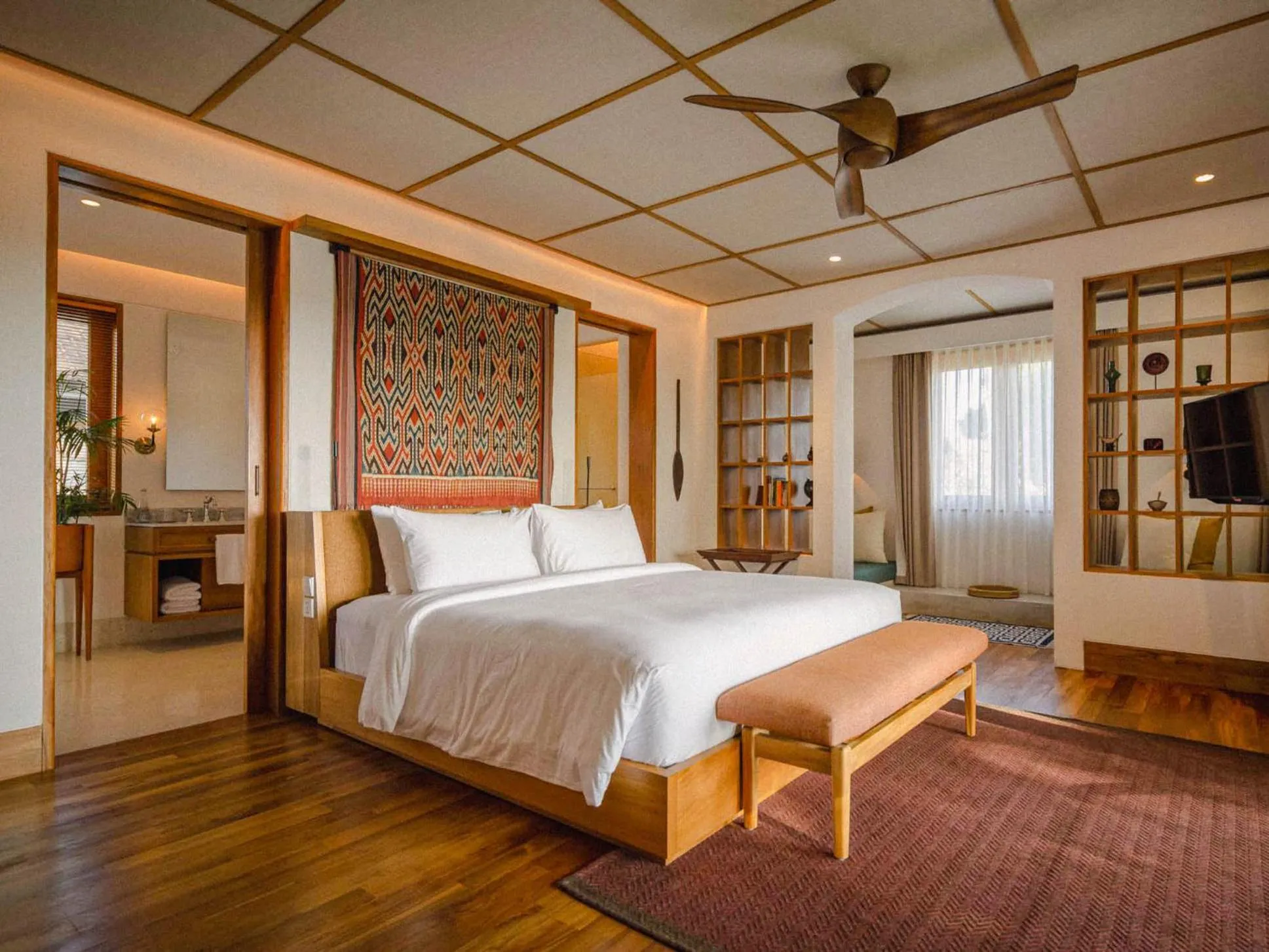 Bed in The Sayan House Villas