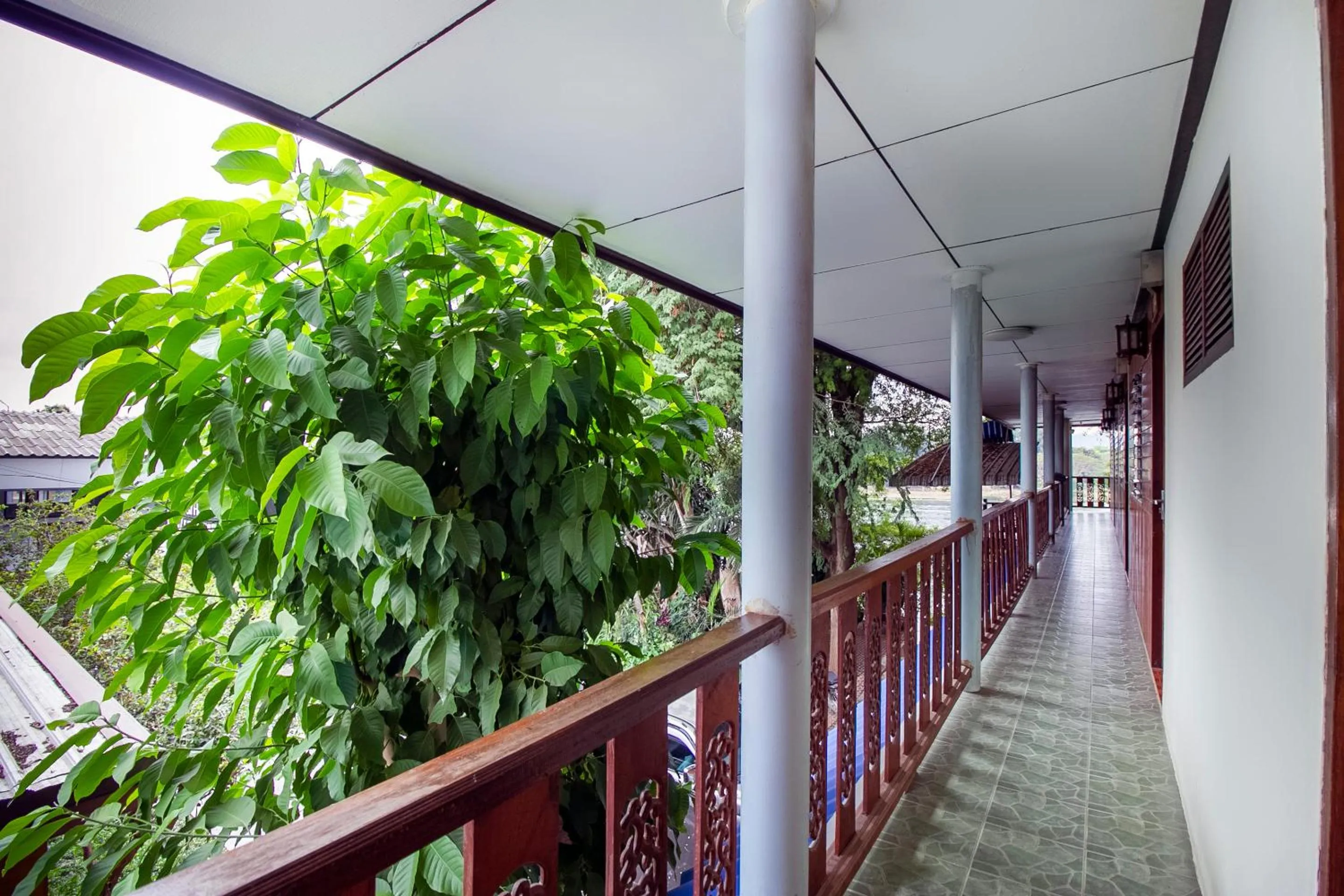 Balcony/Terrace in T & T Hostel Kanchanaburi