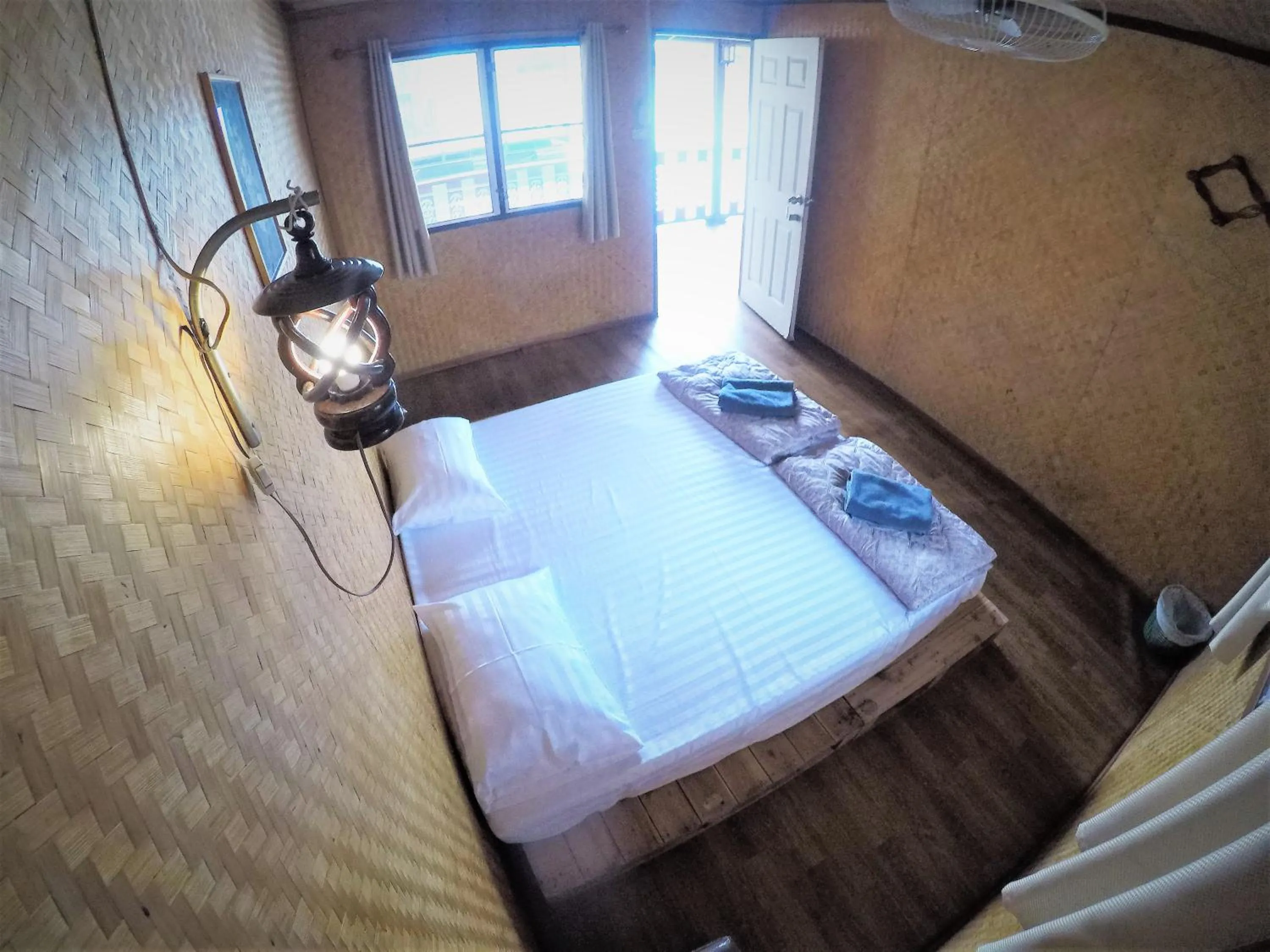 Bedroom, Bed in T & T Hostel Kanchanaburi