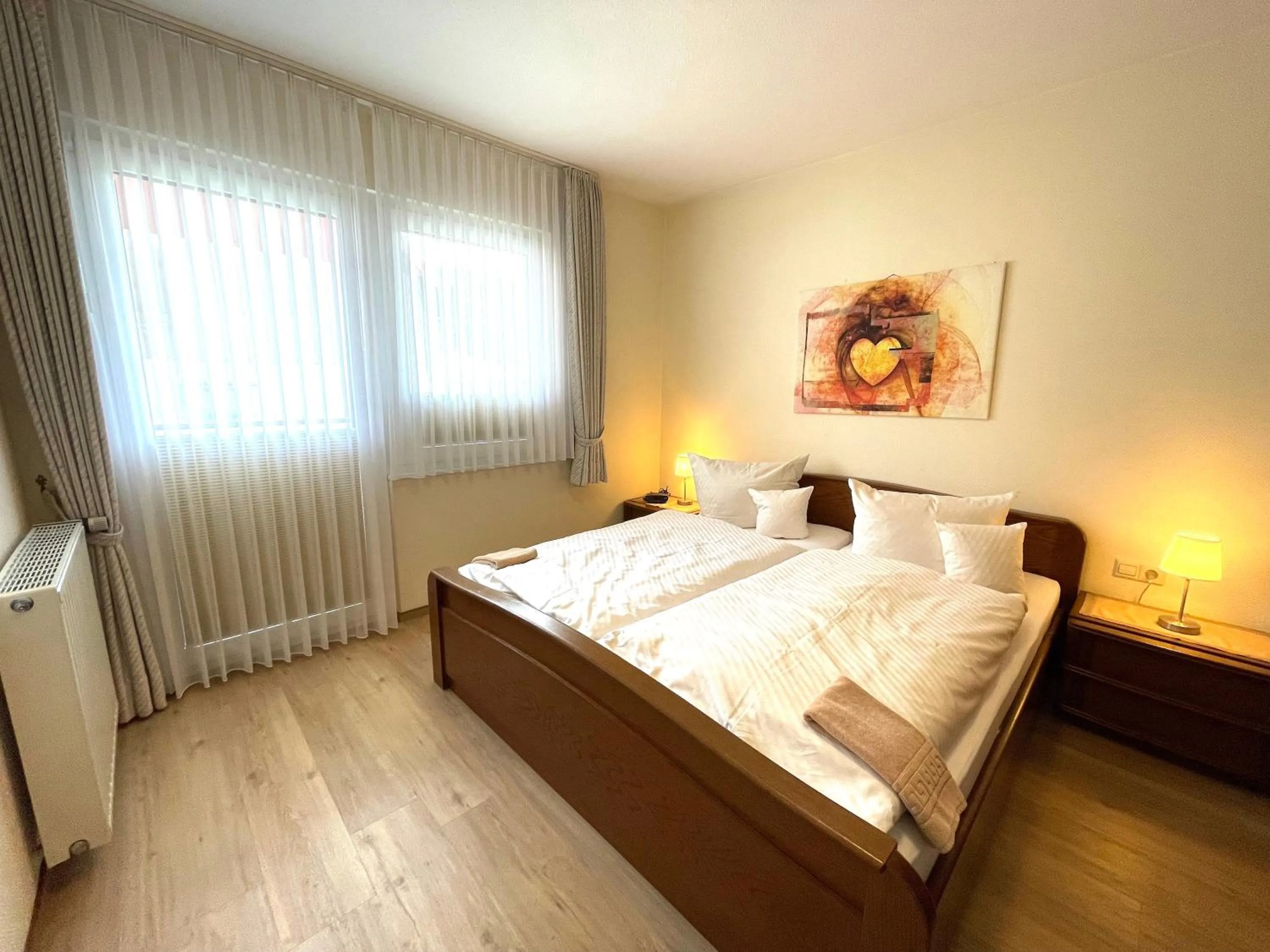Bed in Ferienwohnung Zur Zweere