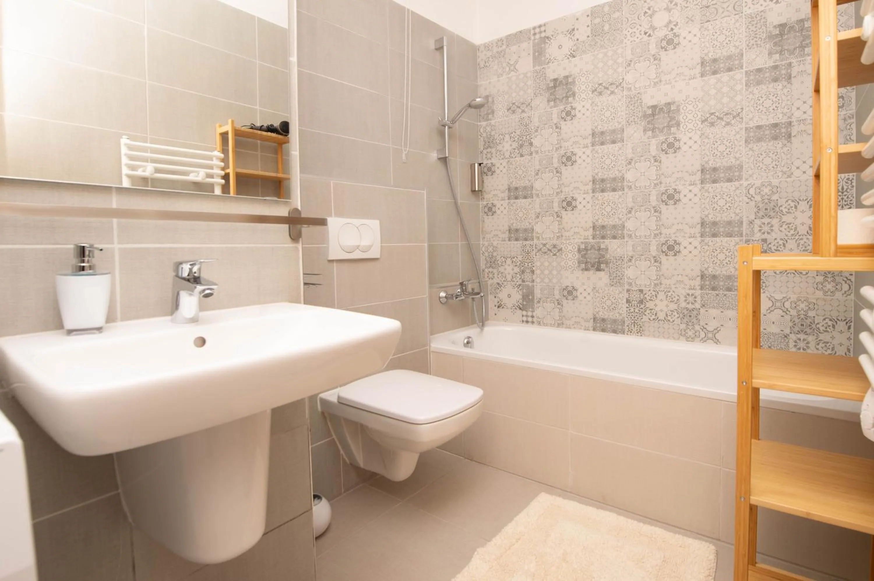 Shower in Elisabeth Downtown Apartments by FirstHost