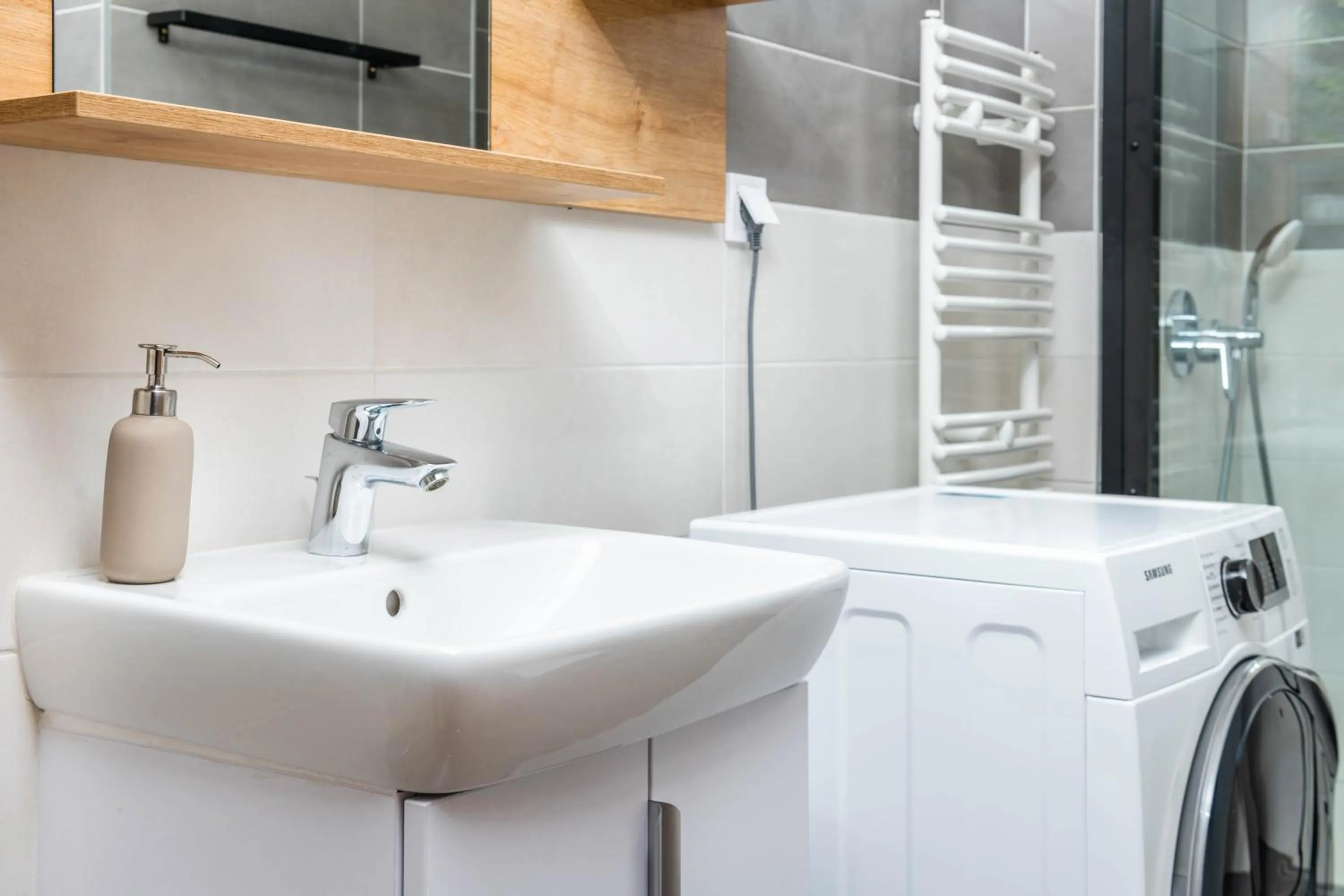 Shower in Elisabeth Downtown Apartments by FirstHost