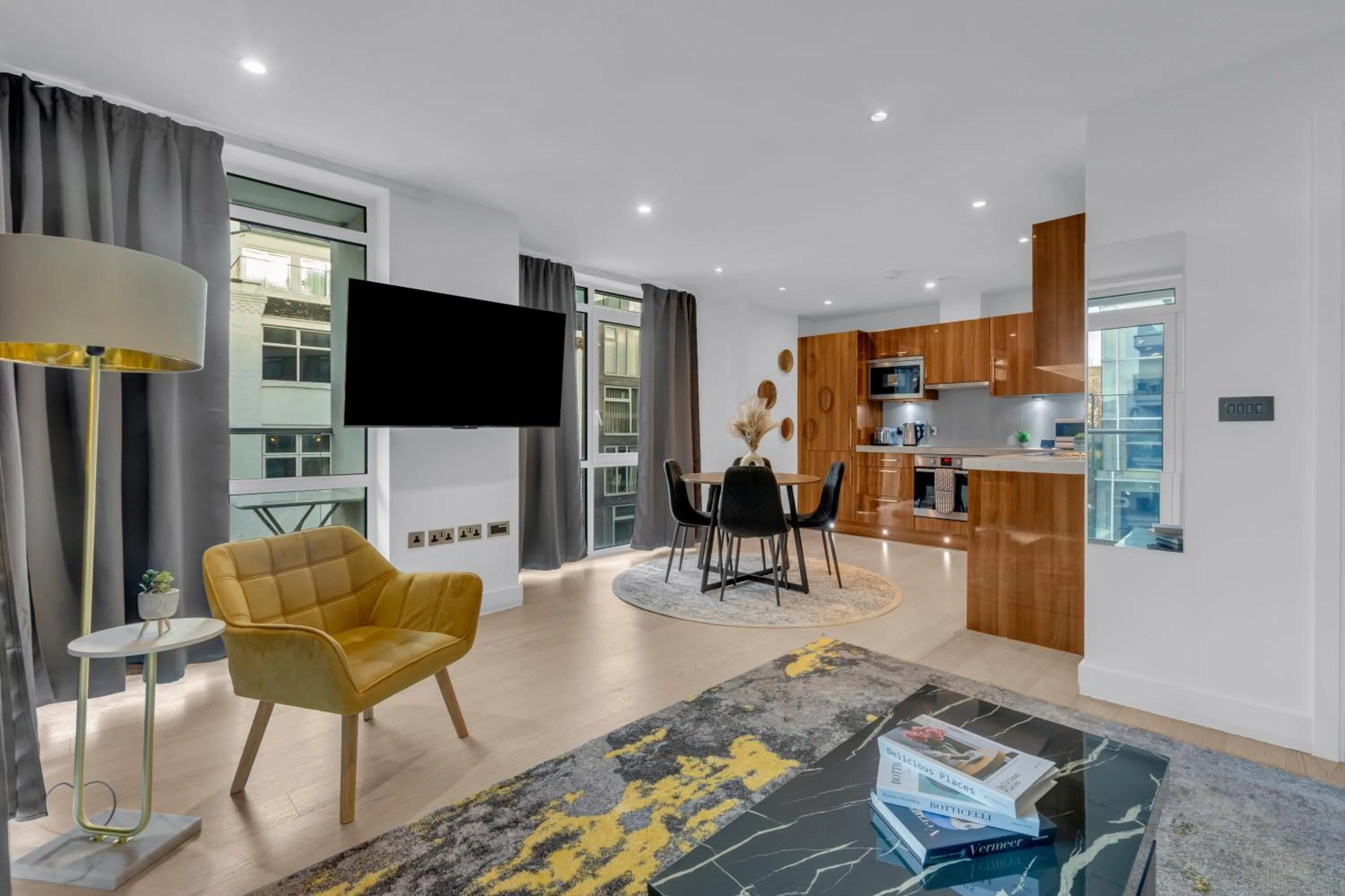 Kitchen or kitchenette in MySquare Two Bed Serviced Apt in Old Street