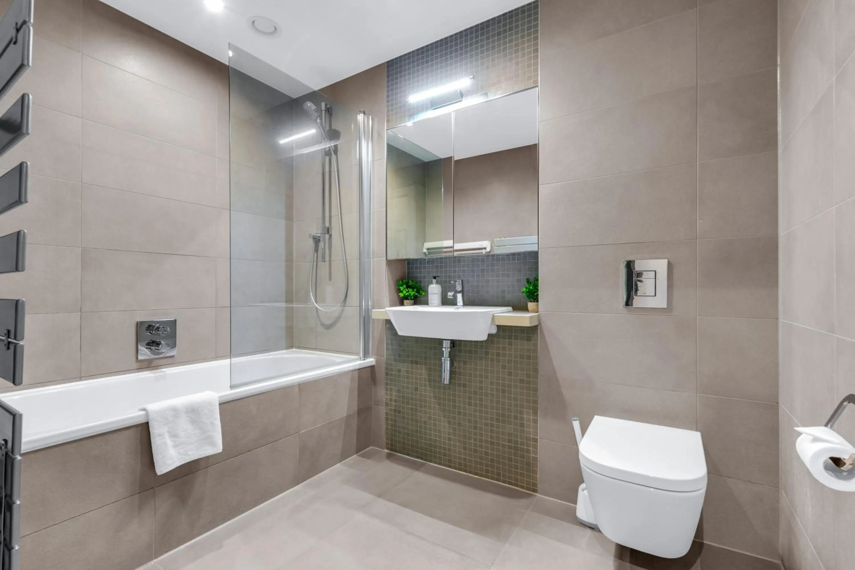Bathroom in MySquare Two Bed Serviced Apt in Old Street